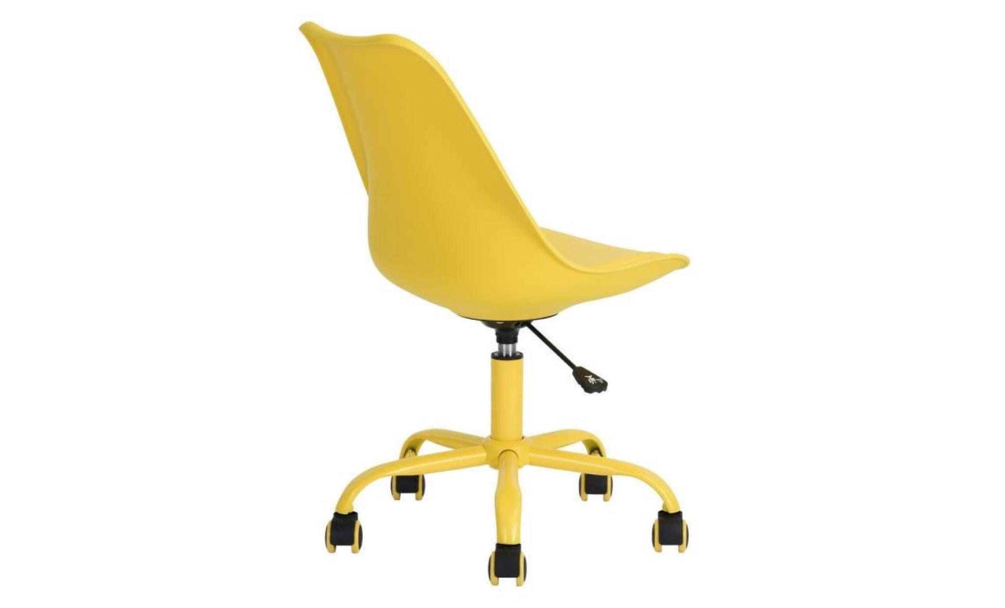 lokken   chaise de bureau jaune pas cher