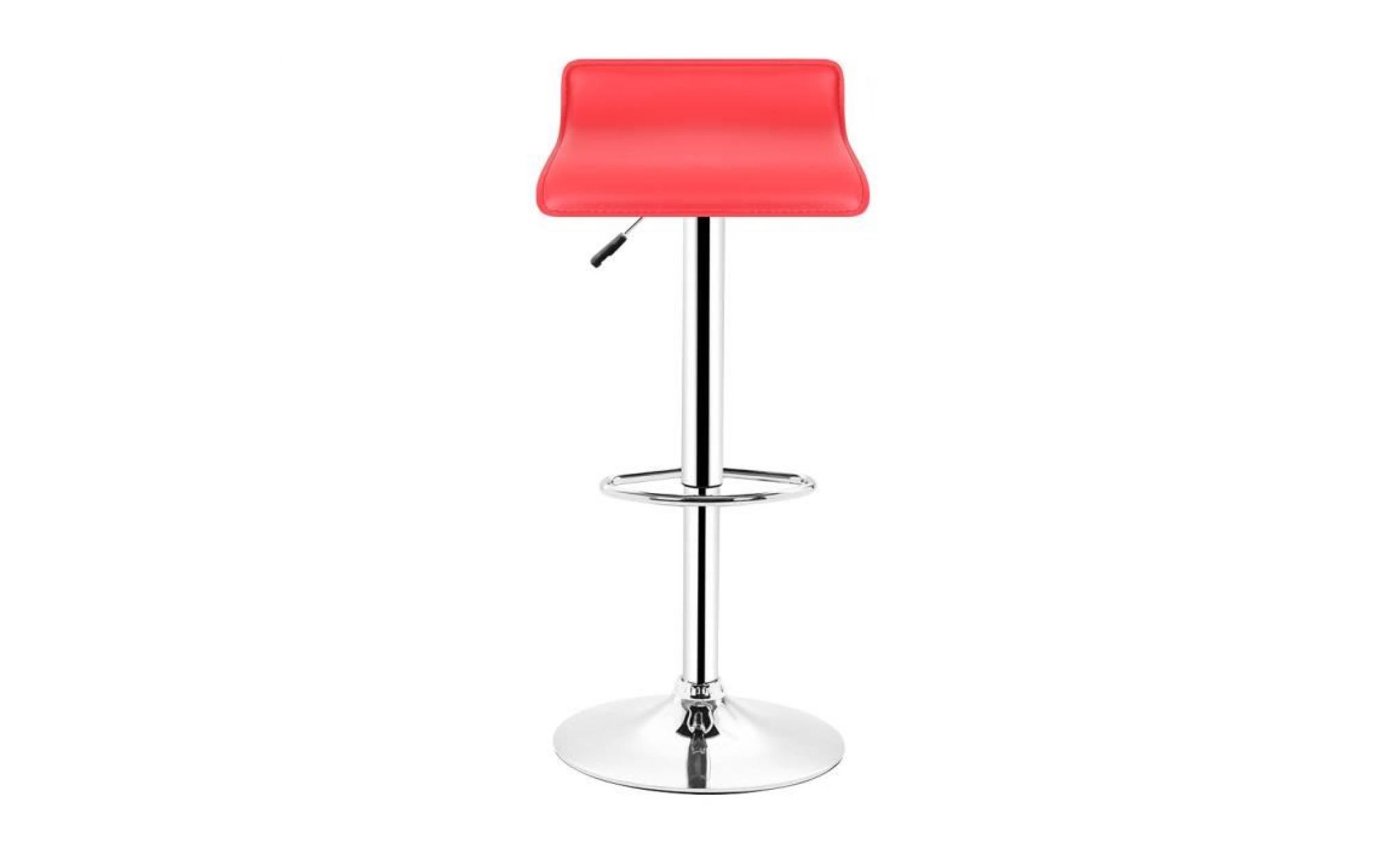 lololoo 2 pcs tabouret de bar, rouge, chaise fauteuil bar cuisine américaine neuf pas cher