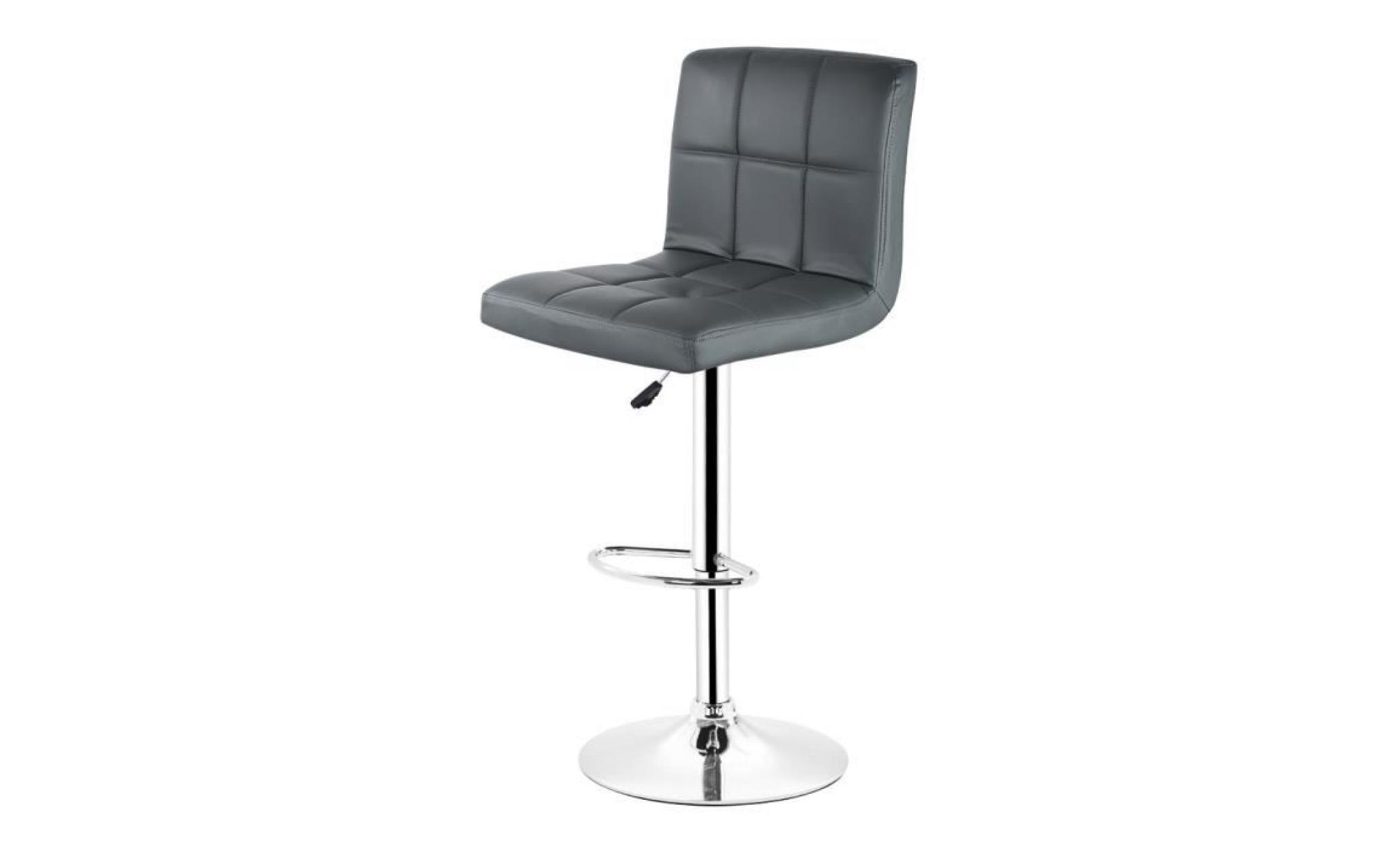 lololoo 4x chaise de bar, tabouret de bar rÉglable gris pas cher