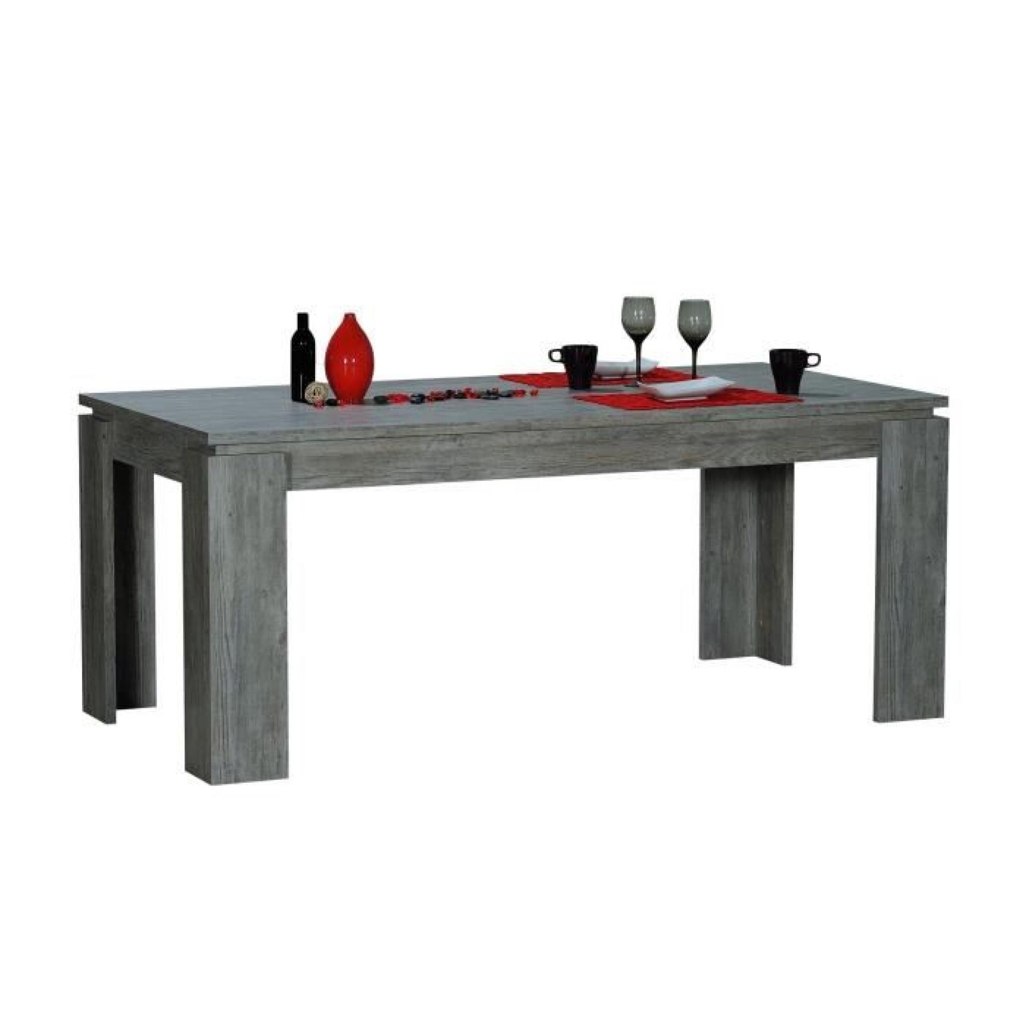 LONDON Table rectangulaire L180 cm gris flotté pas cher