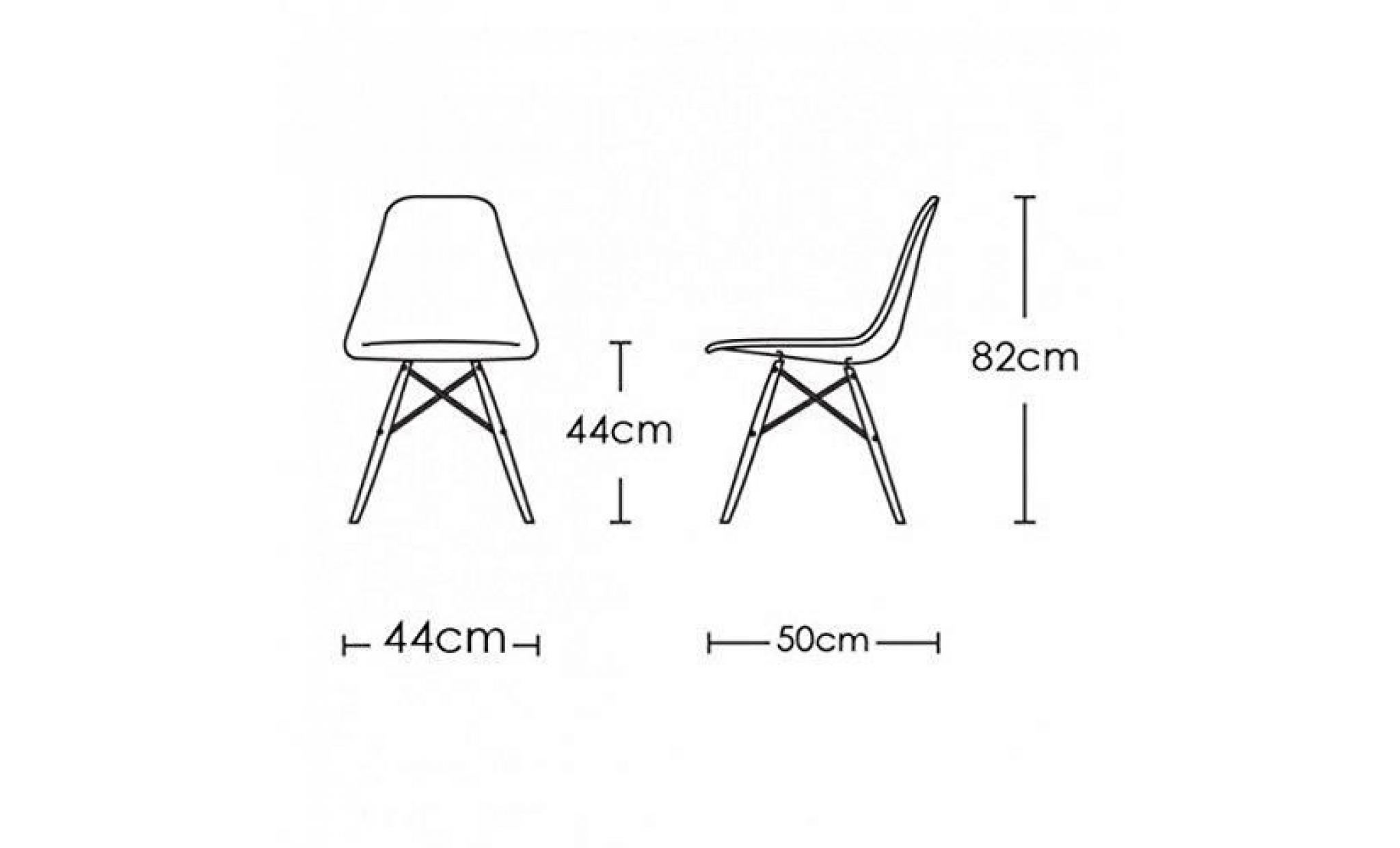 lot de 2 chaises au design moderne de style scandinave, lia par mcc (gris) pas cher