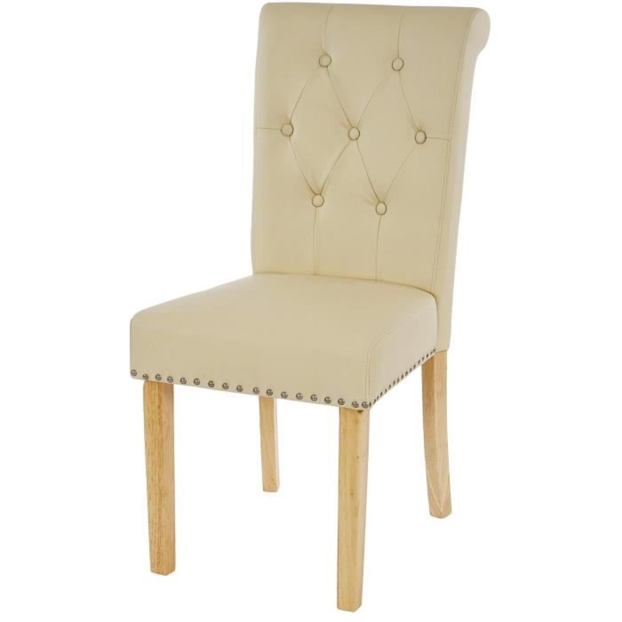 Lot de 2 chaises beige pour salle à manger, H 98 xL 47 xP 62 cm pas cher