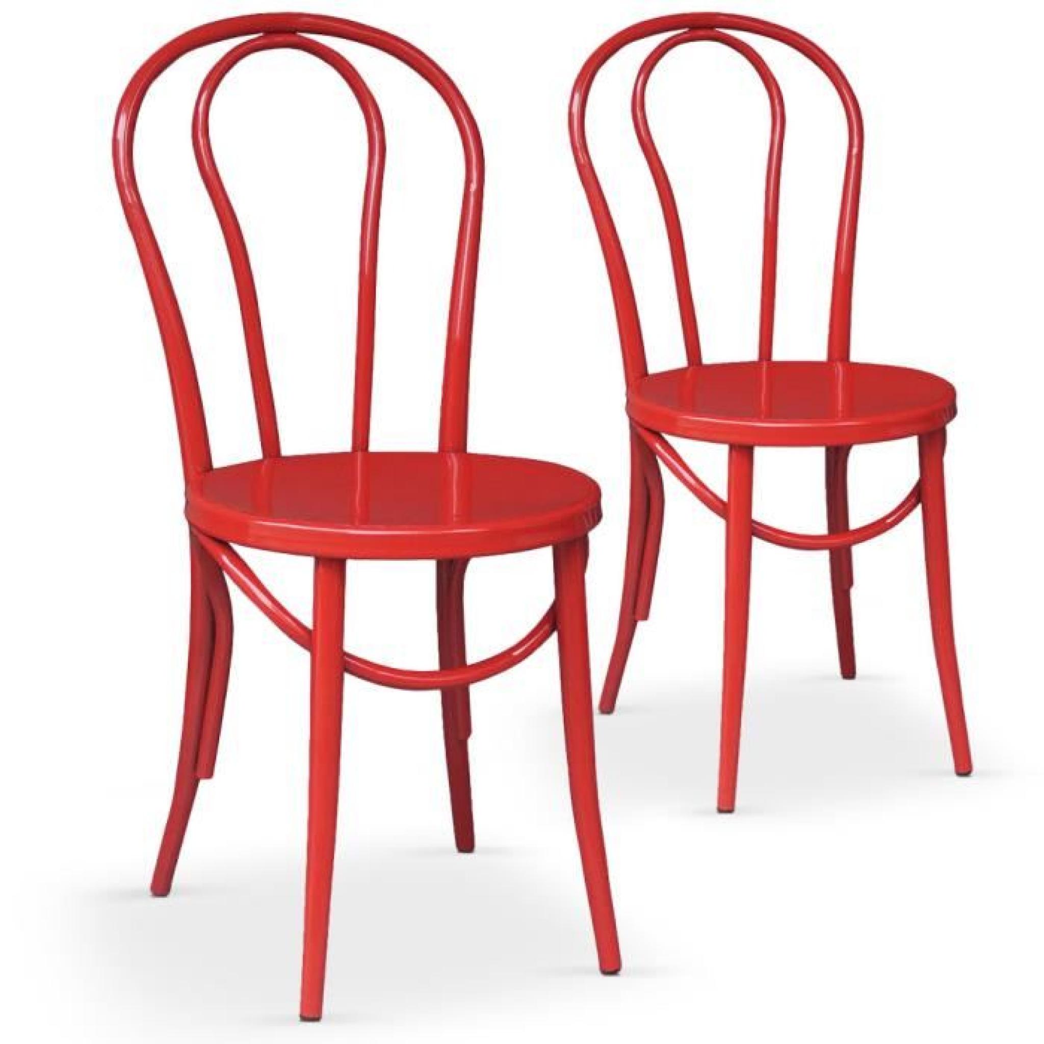 Lot de 2 chaises bistrot Talisman Rouge