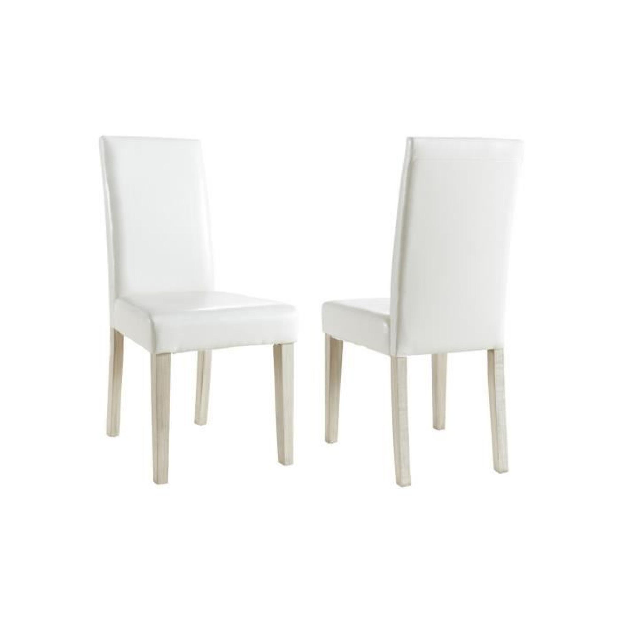 Lot de 2 chaises  Blanc IDA pas cher