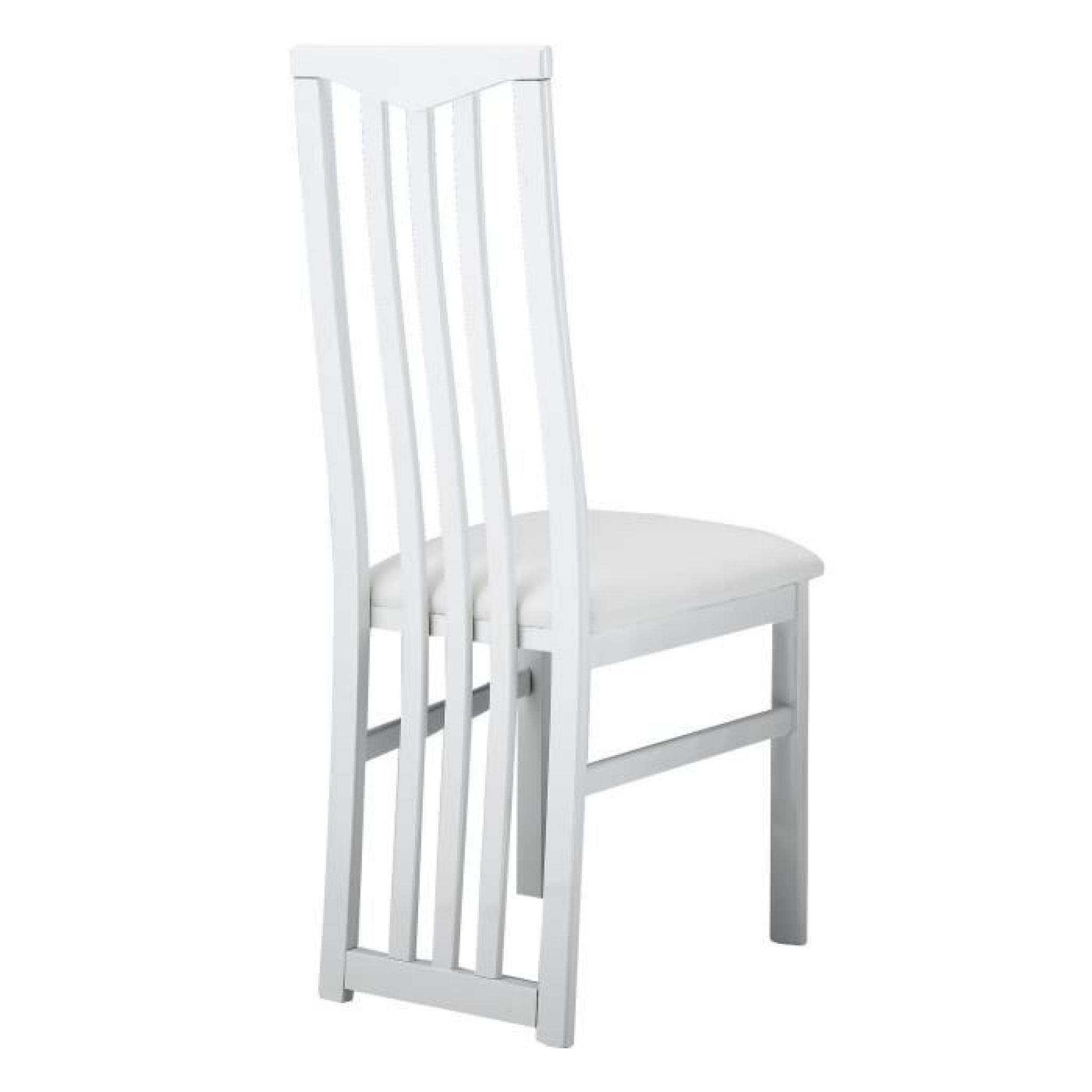 Lot de 2 chaises blanches ultra design pas cher