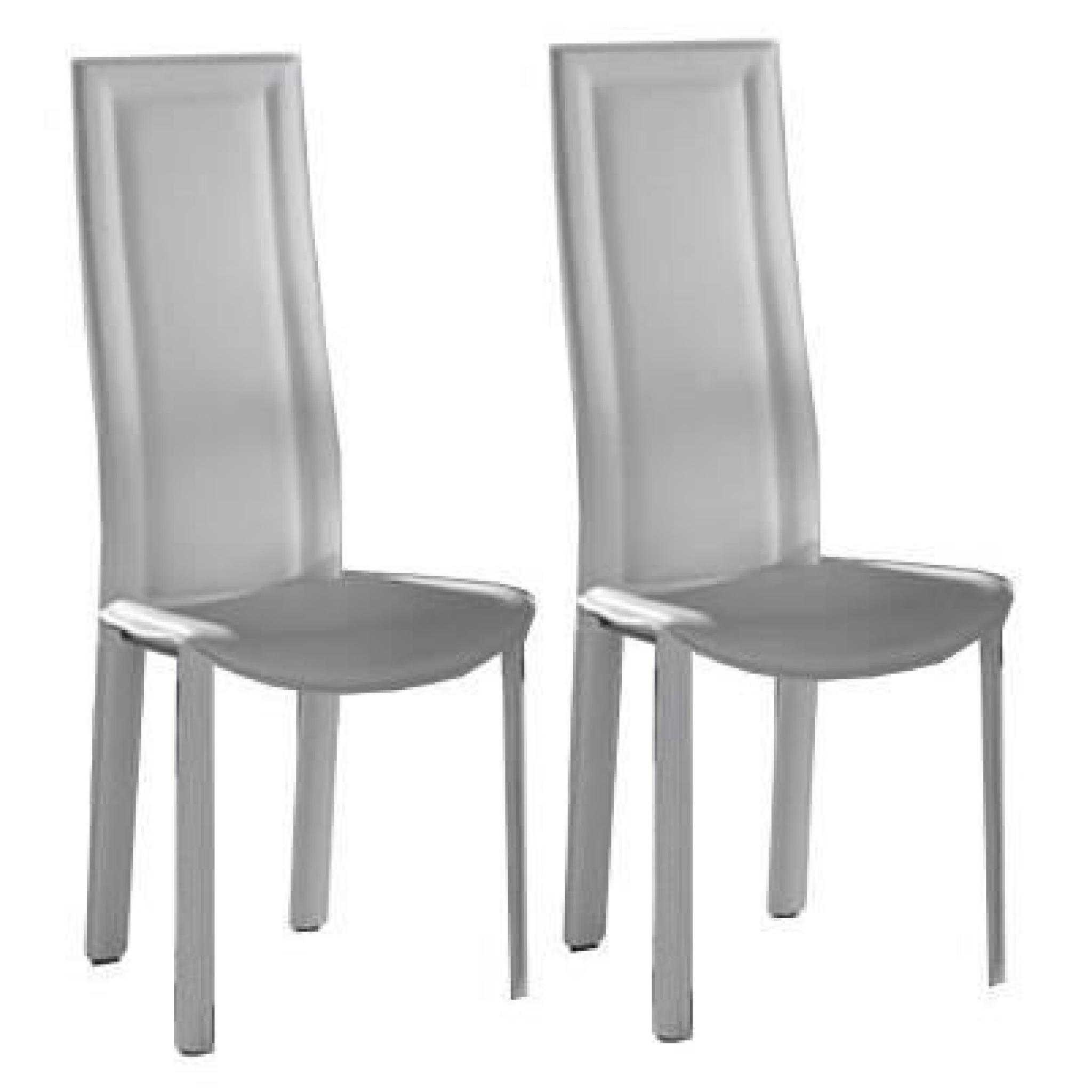 Lot de 2 chaises BOND en PU blanc