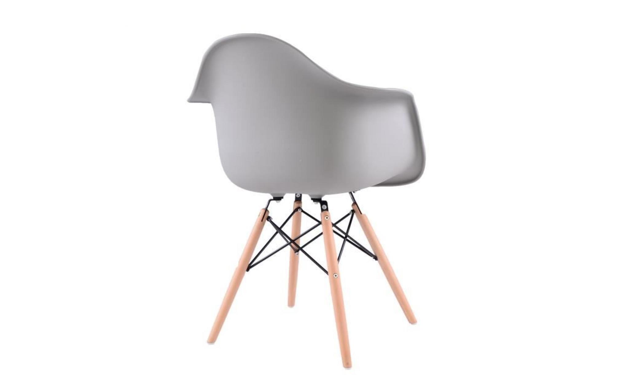lot de 2 chaises de salle à manger avec fauteuil design scandinave blanches pas cher