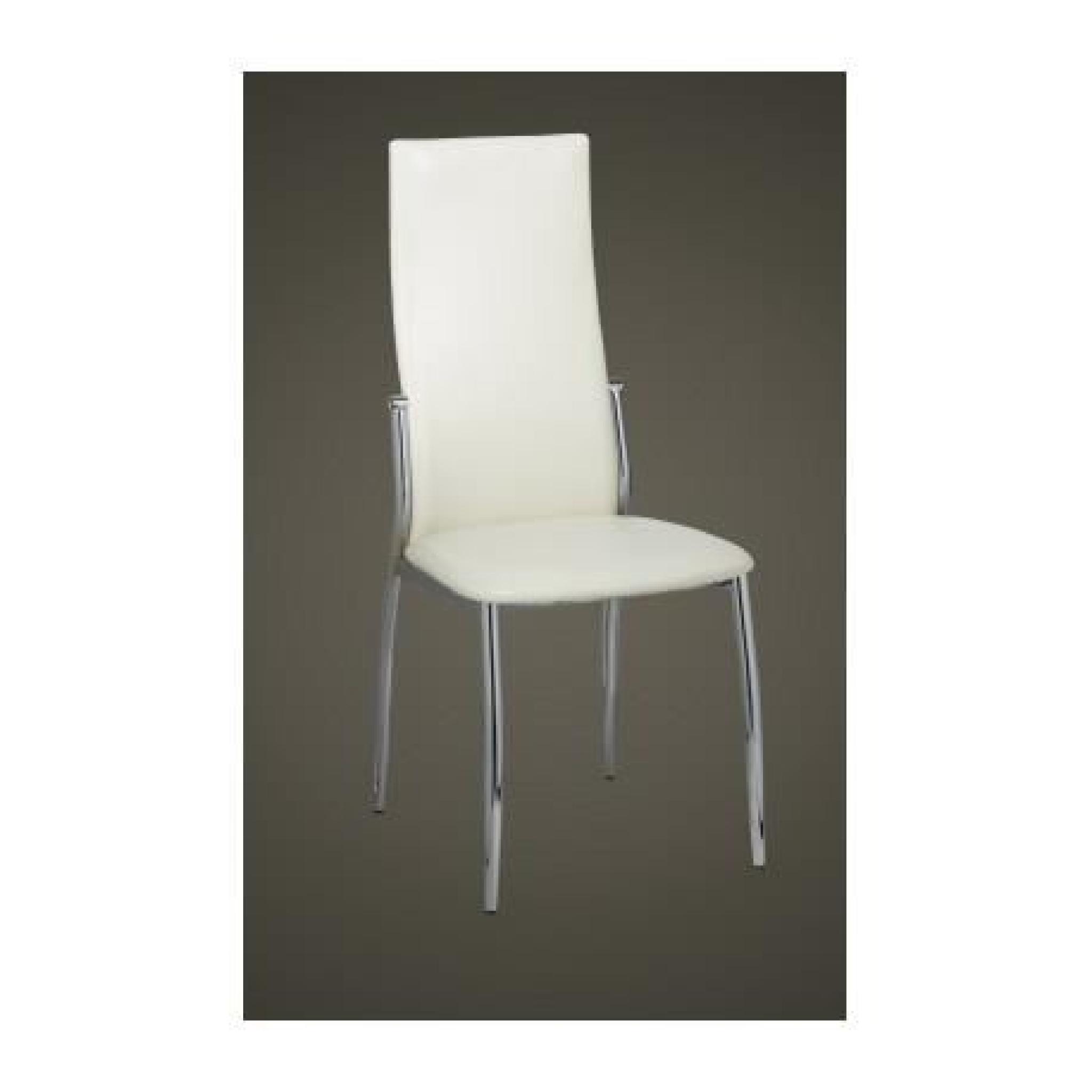 Lot de 2 chaises de salon modernes (Blanc) Maja+ pas cher