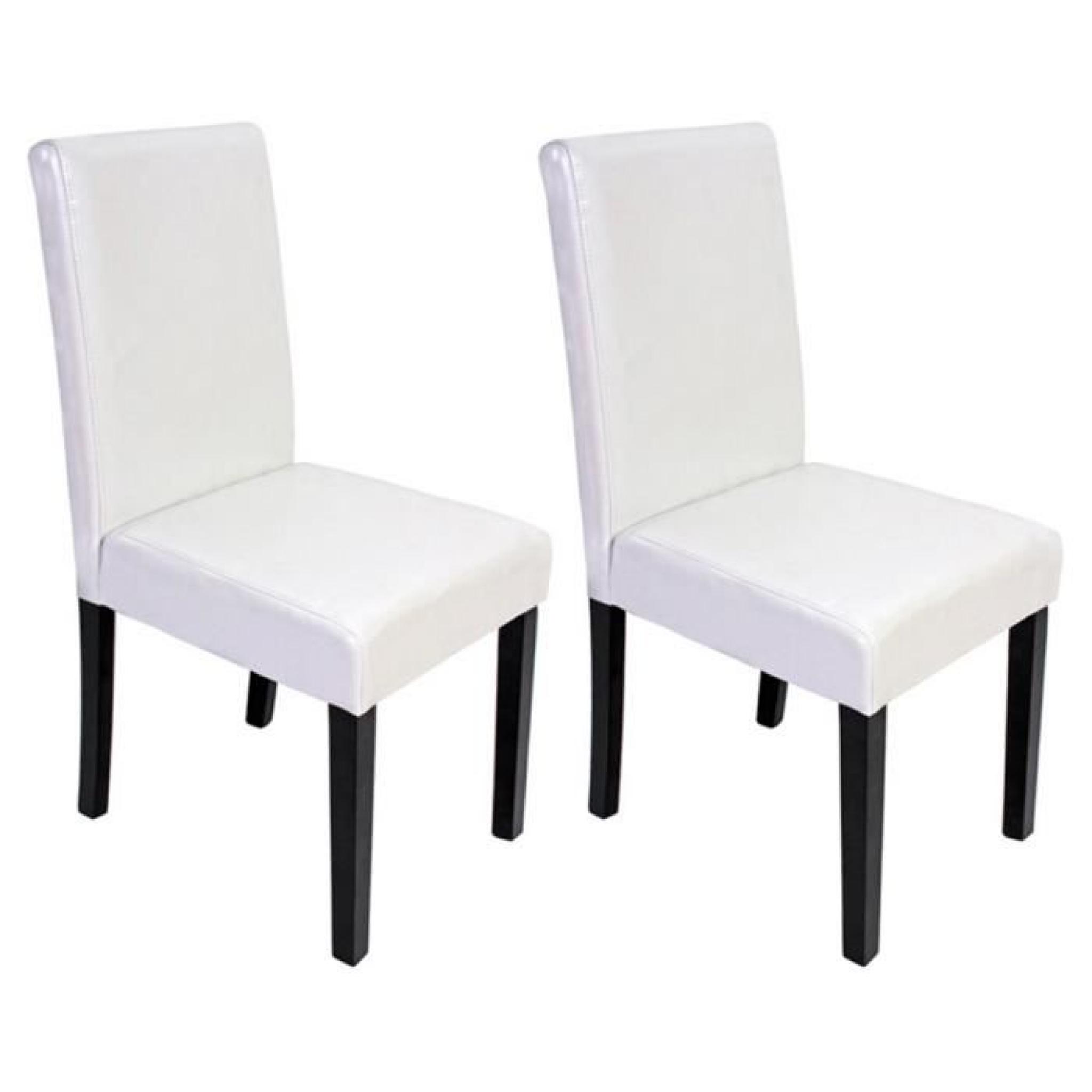 Lot de 2 chaises de tables Littau en cuir avec ...