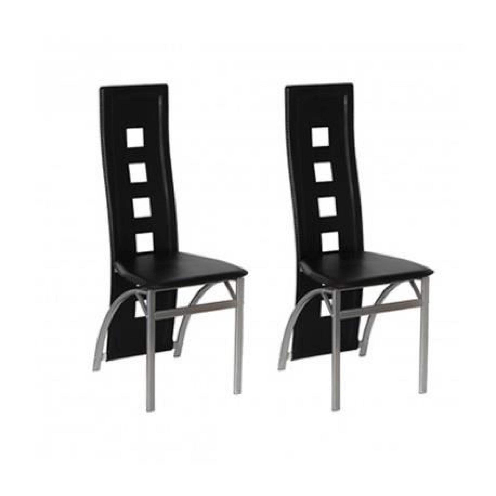 Lot de 2 chaises design Altos (Noir) Maja+ pas cher