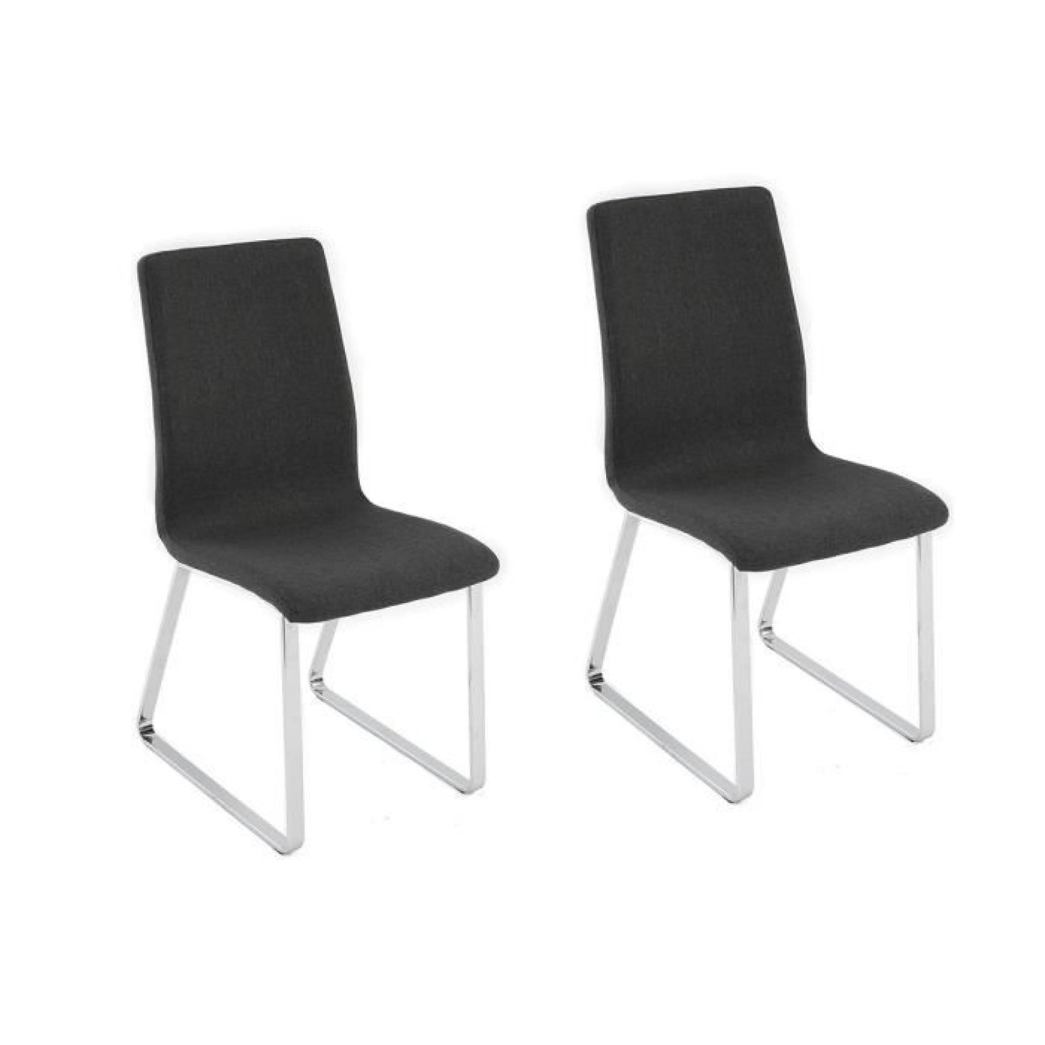 Lot de 2 chaises design grises BELLA