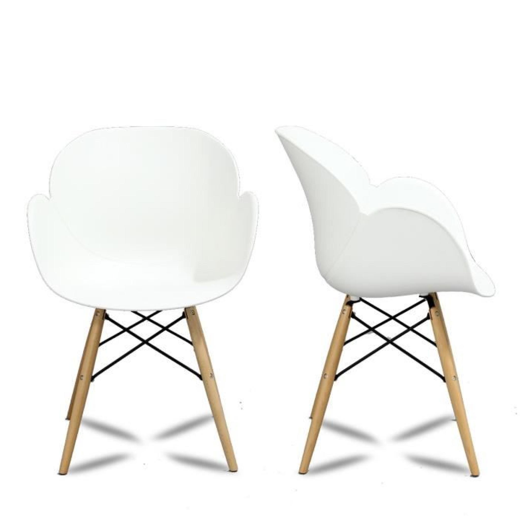 Lot de 2 chaises design Ki-oon Couleur Blanc