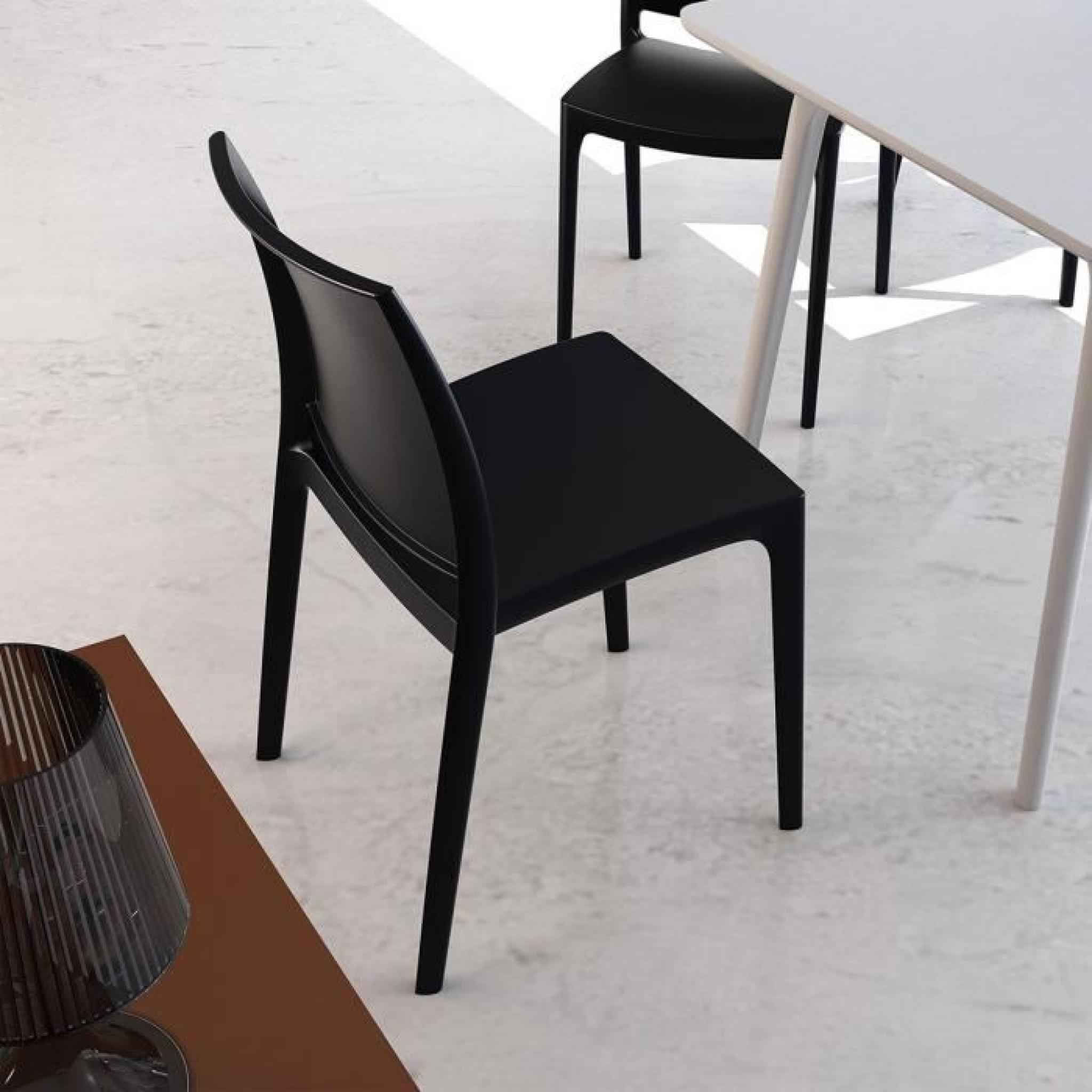 Lot de 2 chaises design Maya Couleur Noir pas cher