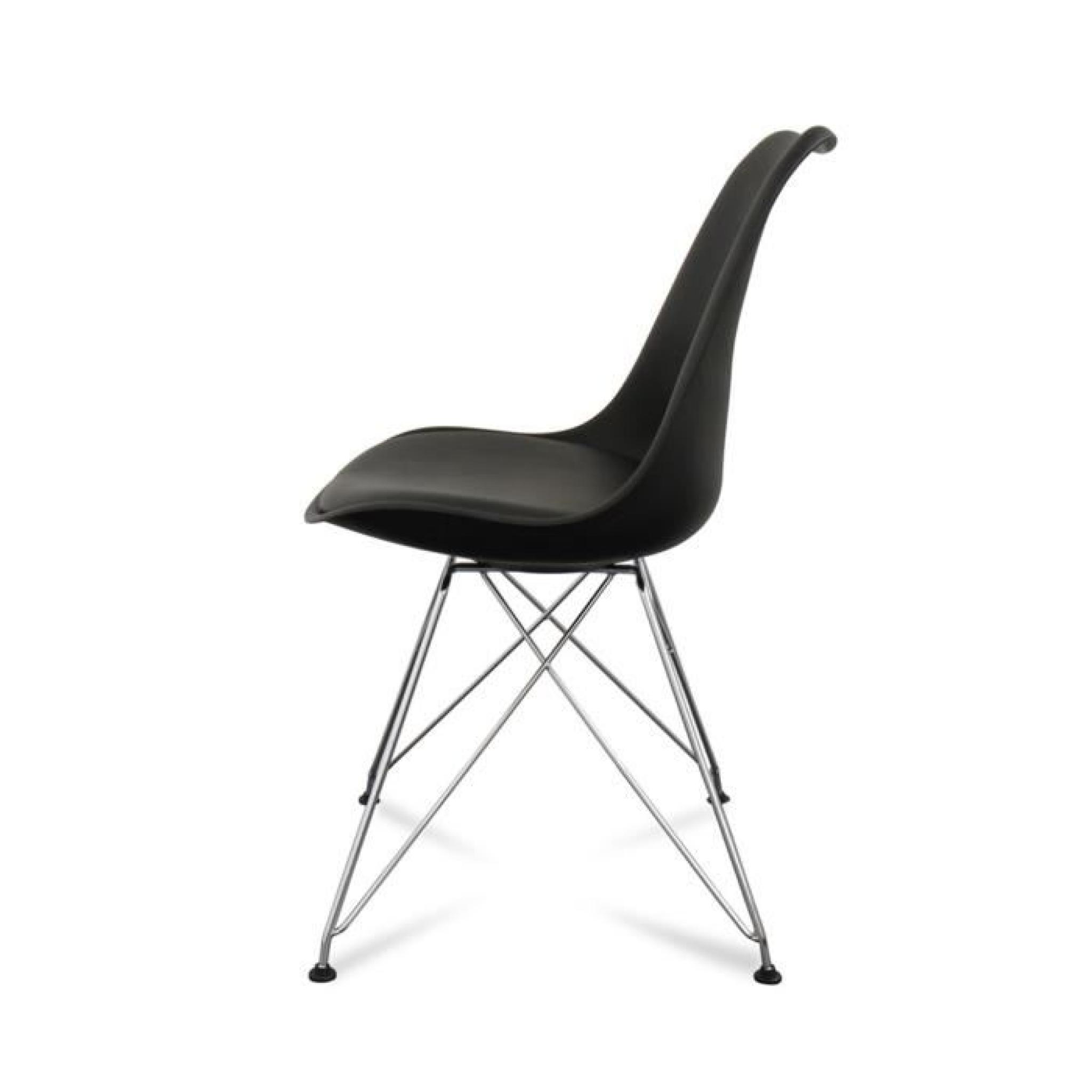 Lot de 2 chaises design Ormond Eiffel Couleur Noir pas cher