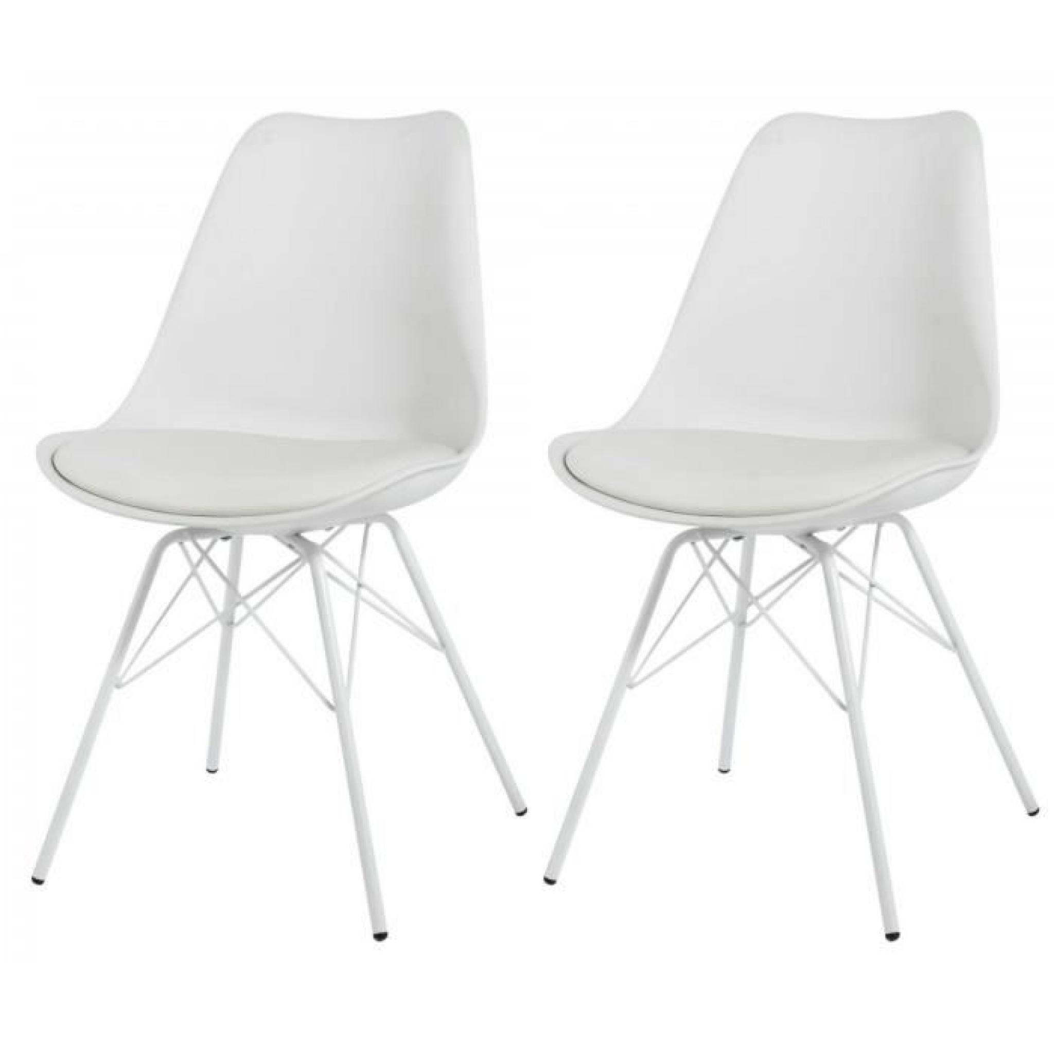 Lot de 2 chaises design Ormond Light Couleur Blanc