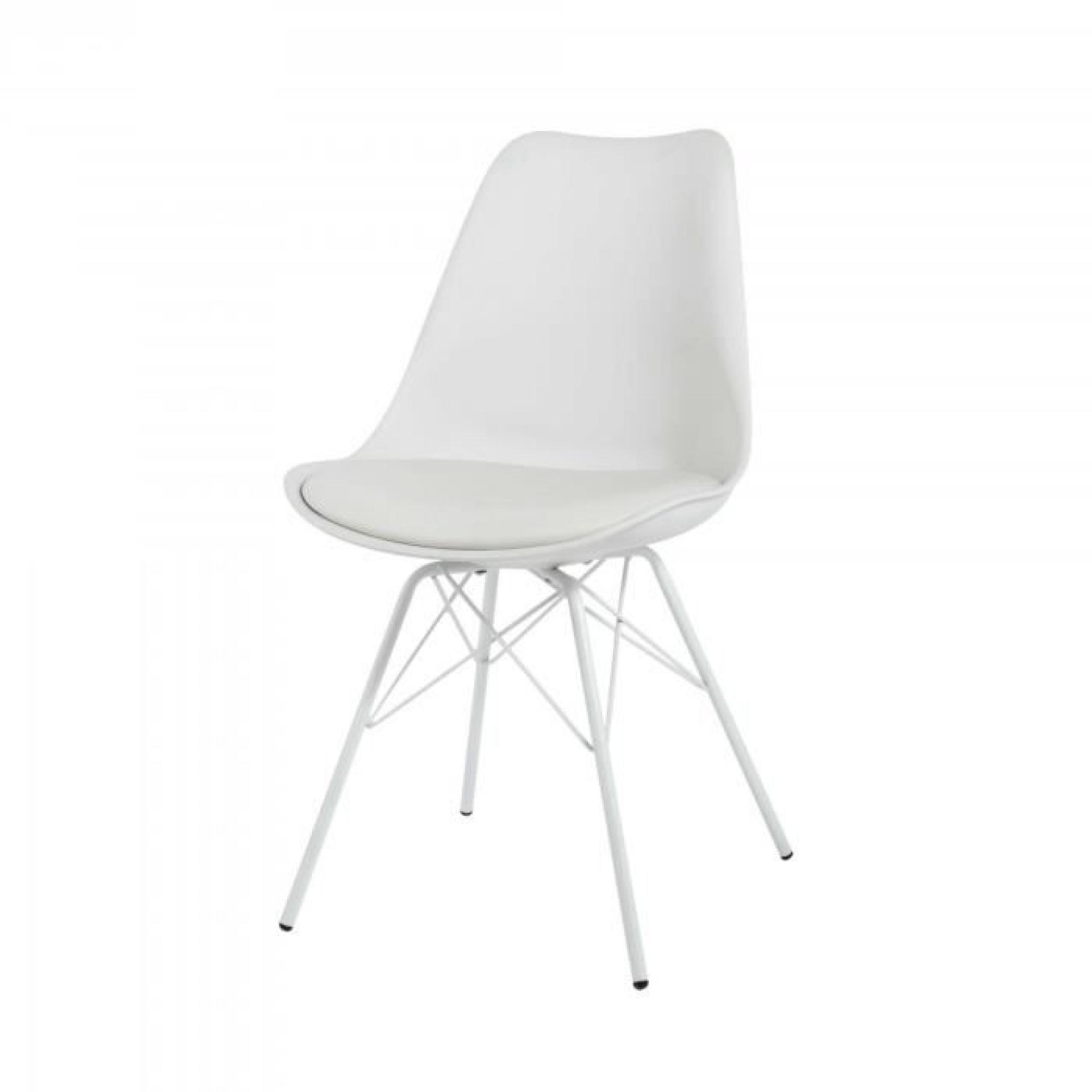 Lot de 2 chaises design Ormond Light Couleur Blanc pas cher