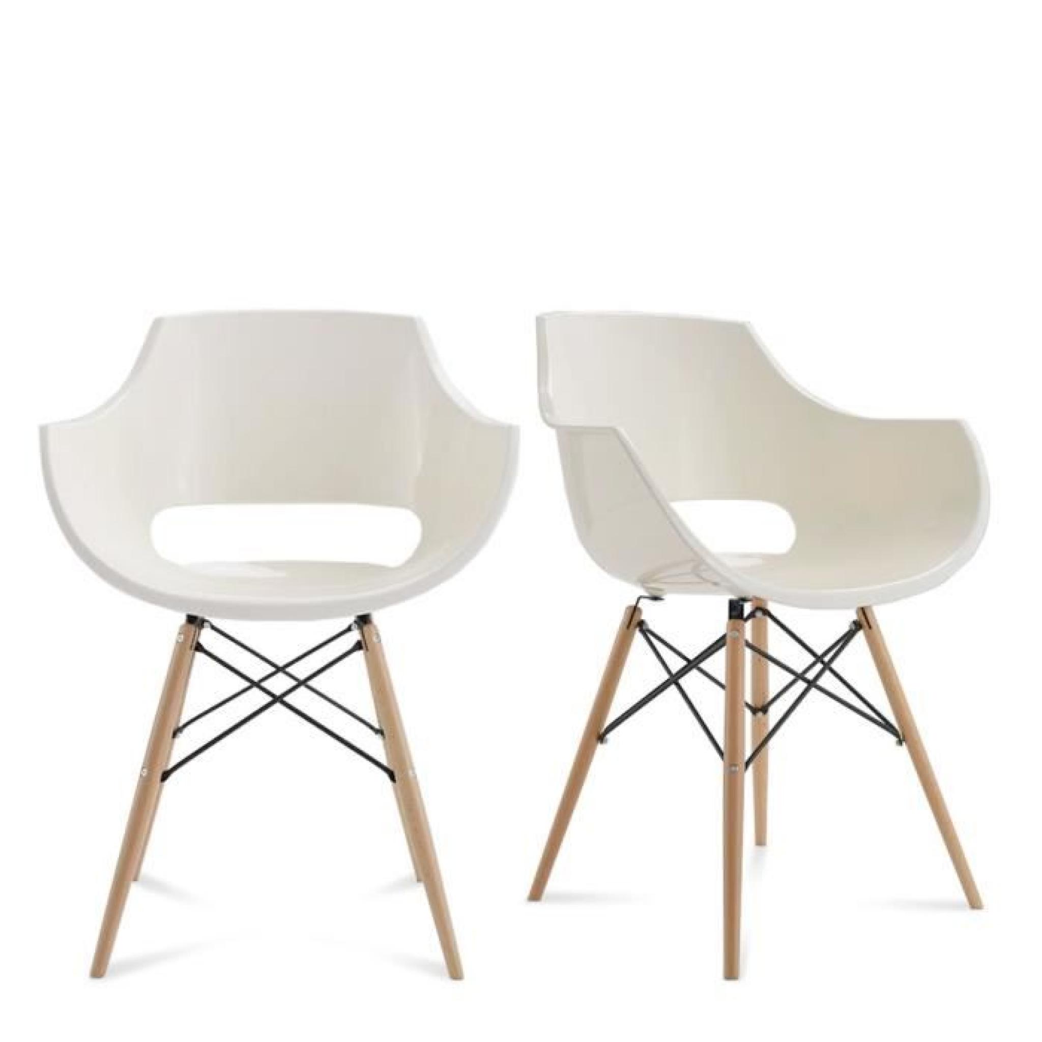 Lot de 2 chaises design Skoll Couleur Blanc