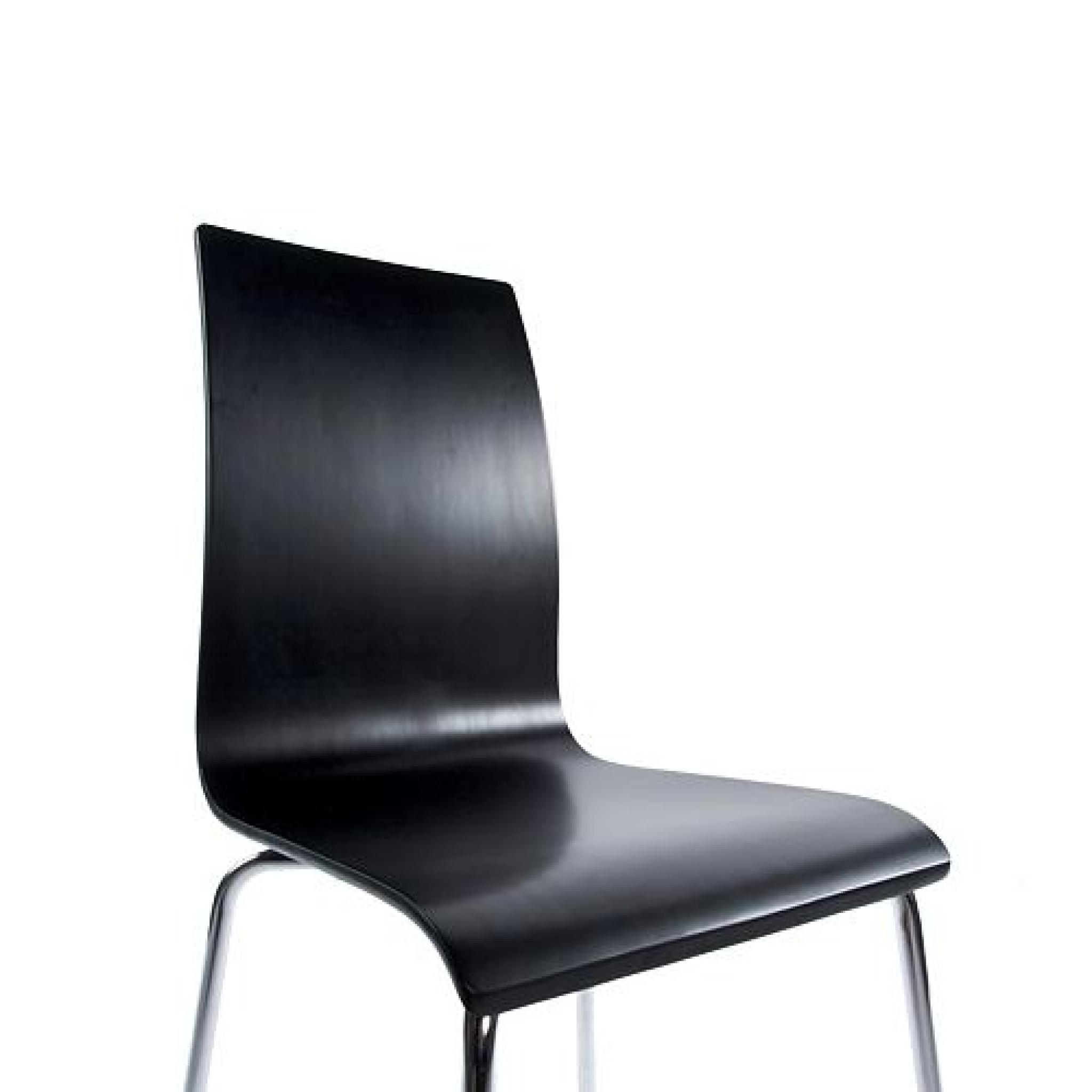 Lot de 2 chaises design SOBRE Noire pas cher