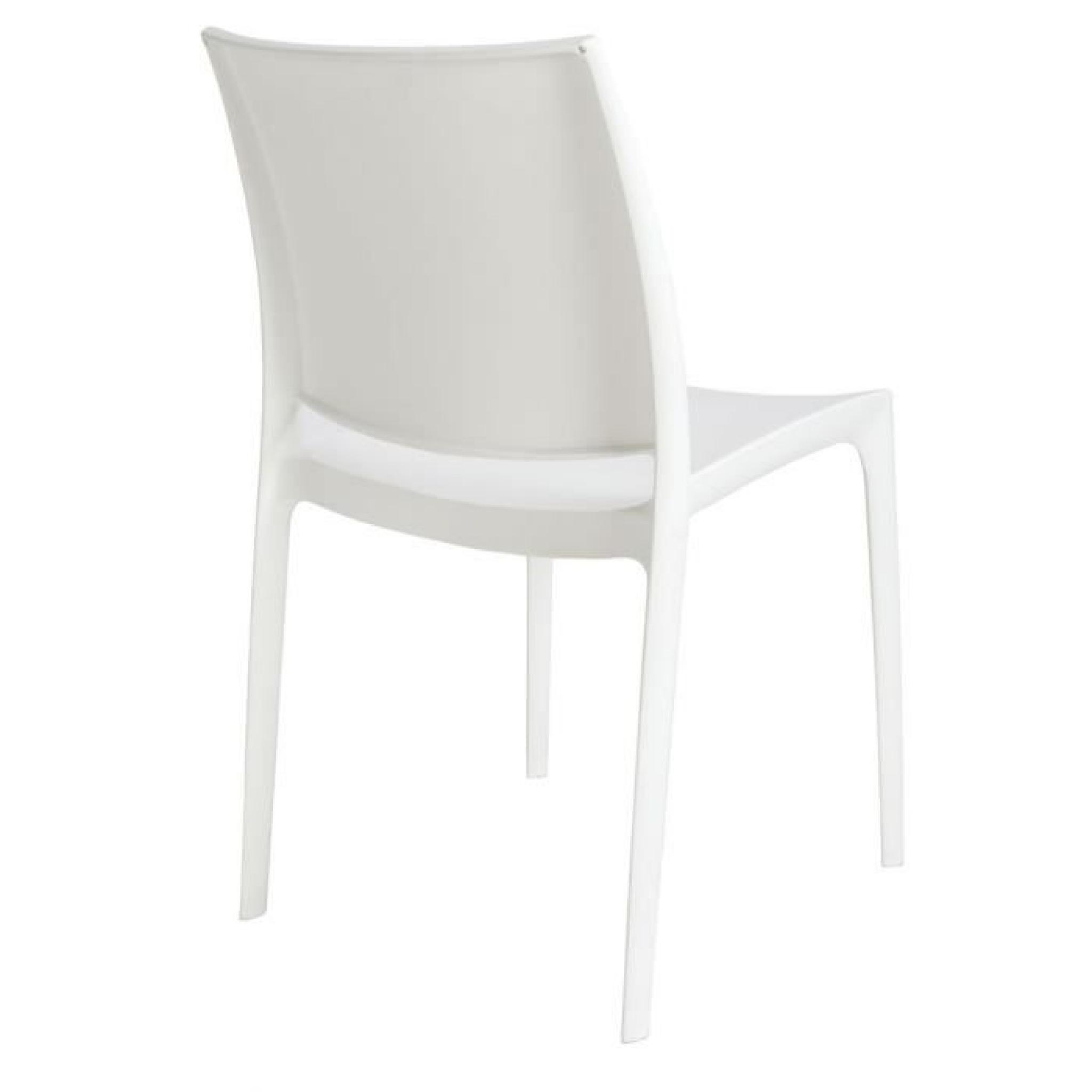 Lot de 2 chaises design Tessa Couleur Blanc pas cher