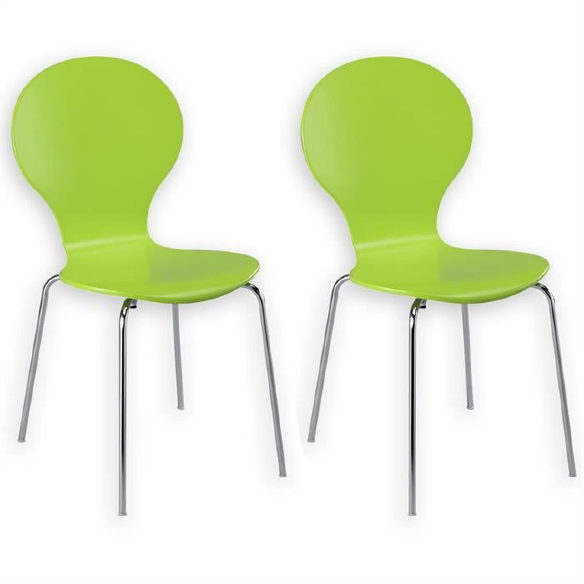 Lot de 2 chaises empilables MAUI, vert
