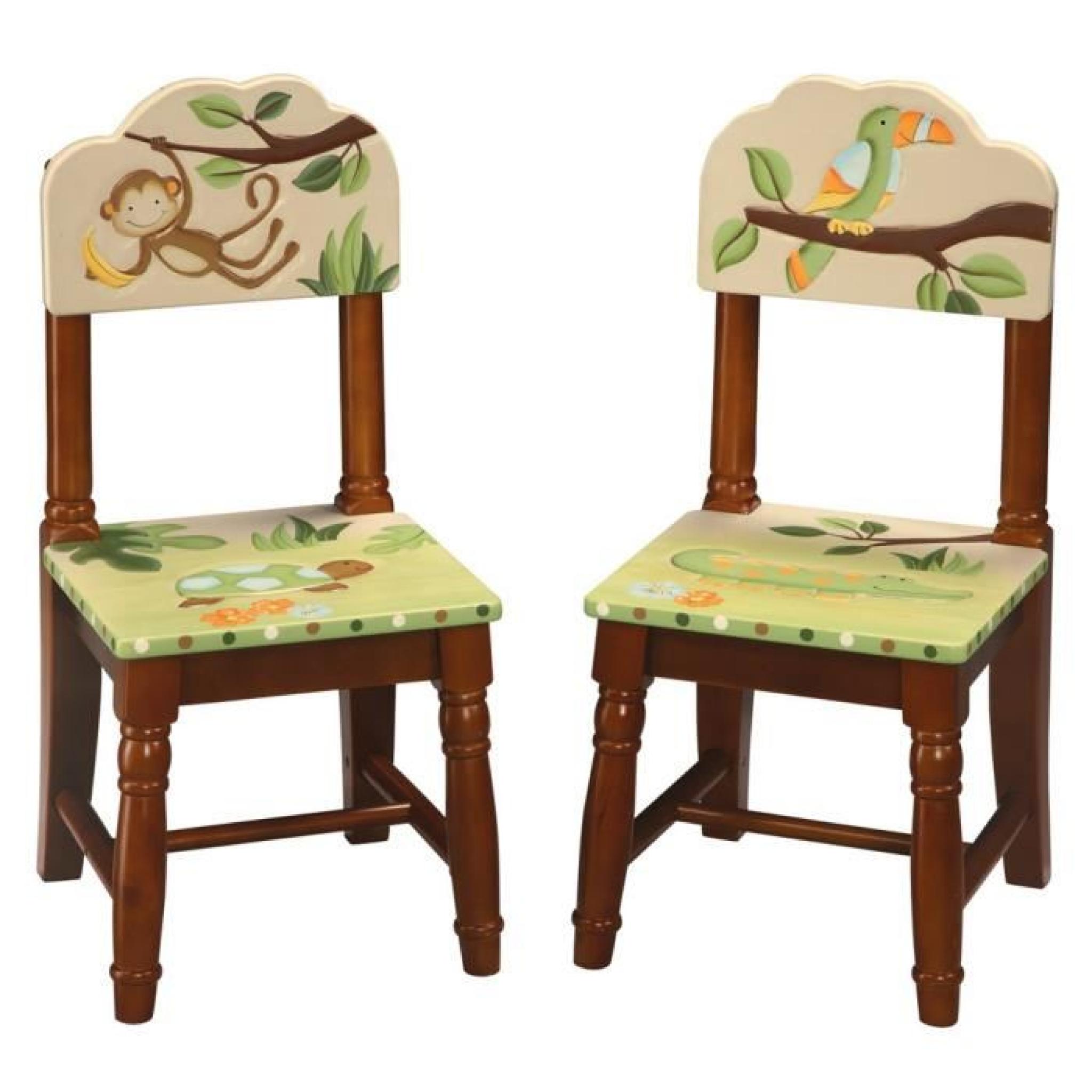 Lot de 2 chaises en bois, Dim : 33 x 33 x 63.5 cm