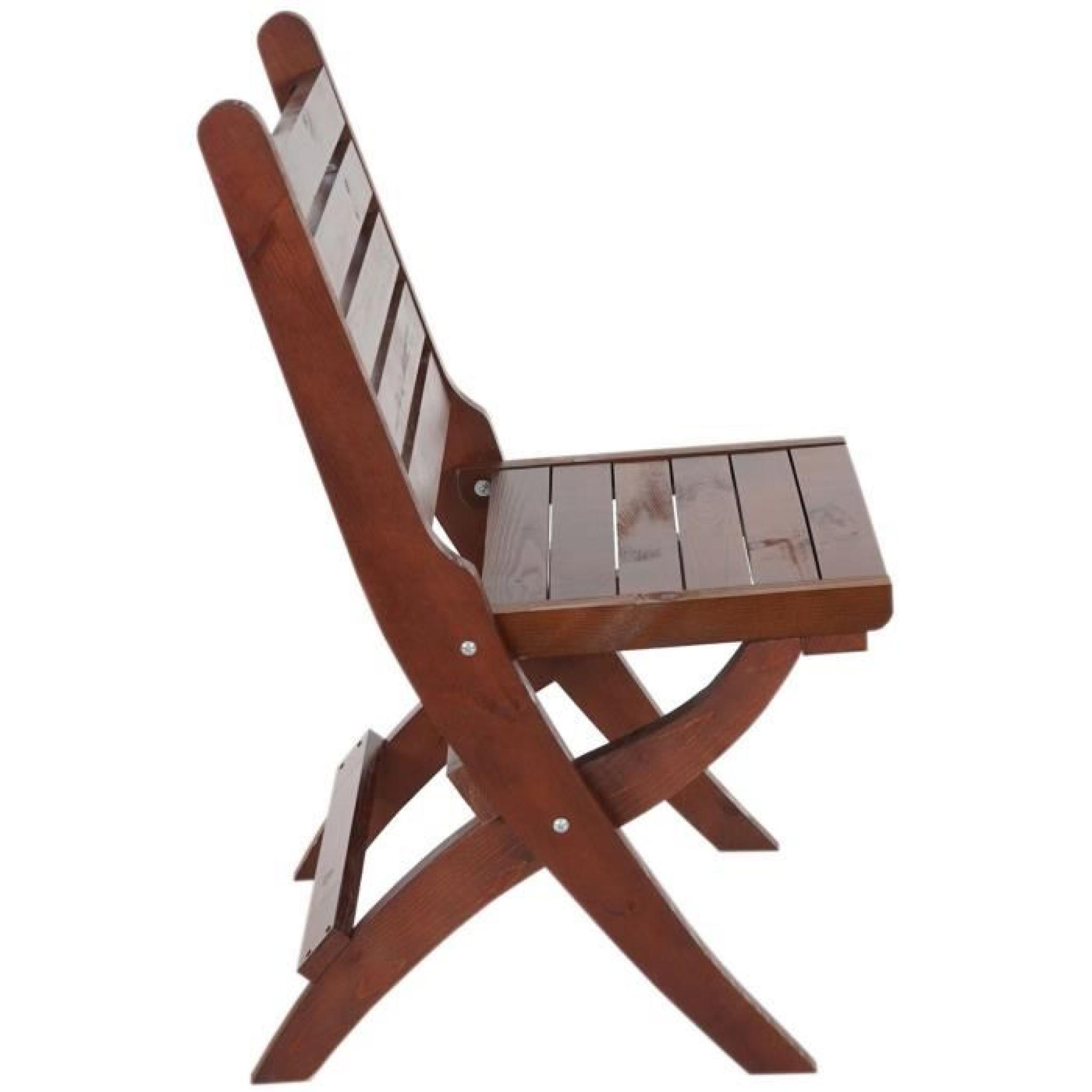 Lot de 2 chaises en bois Pinewood et 2 coussins Canberra couleur crème - Dim chaise :  H 94 x L 50 x P 60 cm pas cher