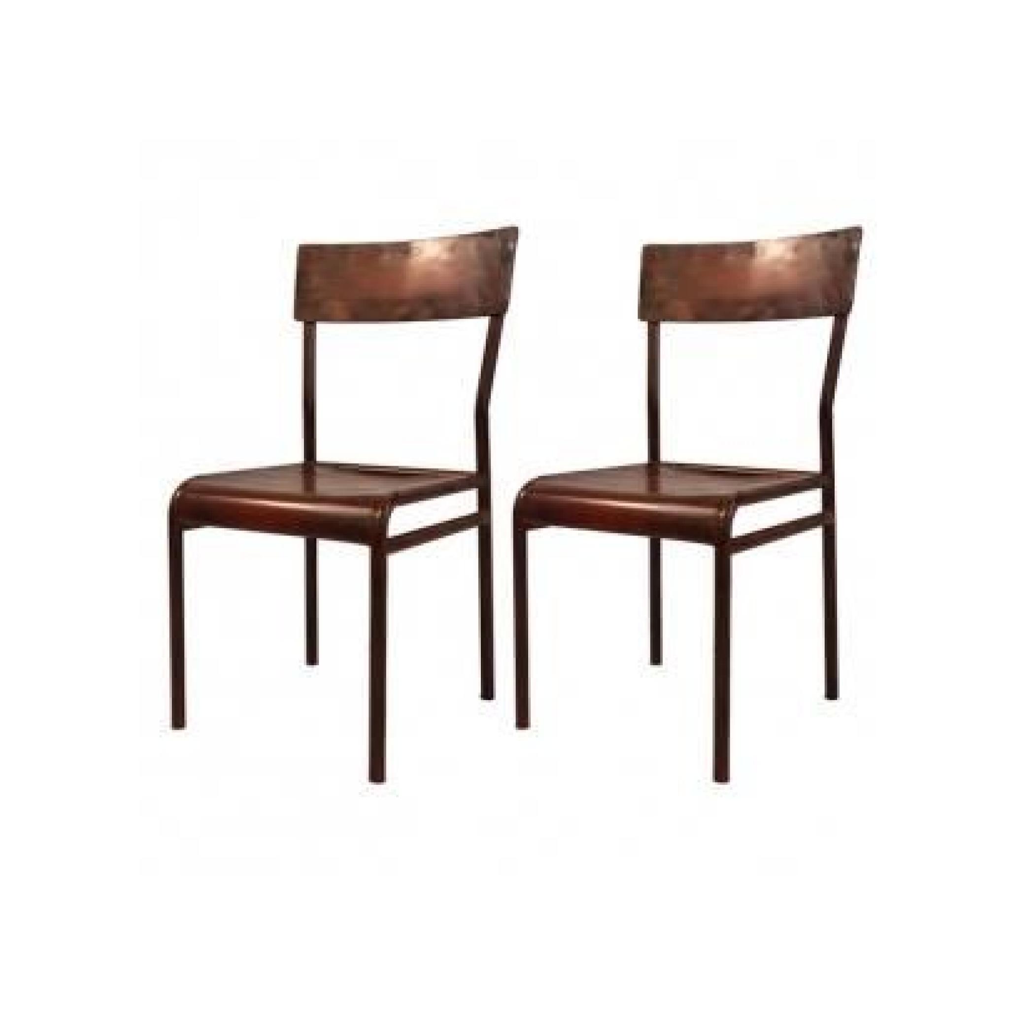 Lot de 2 chaises ESTHER - métal - cuivre