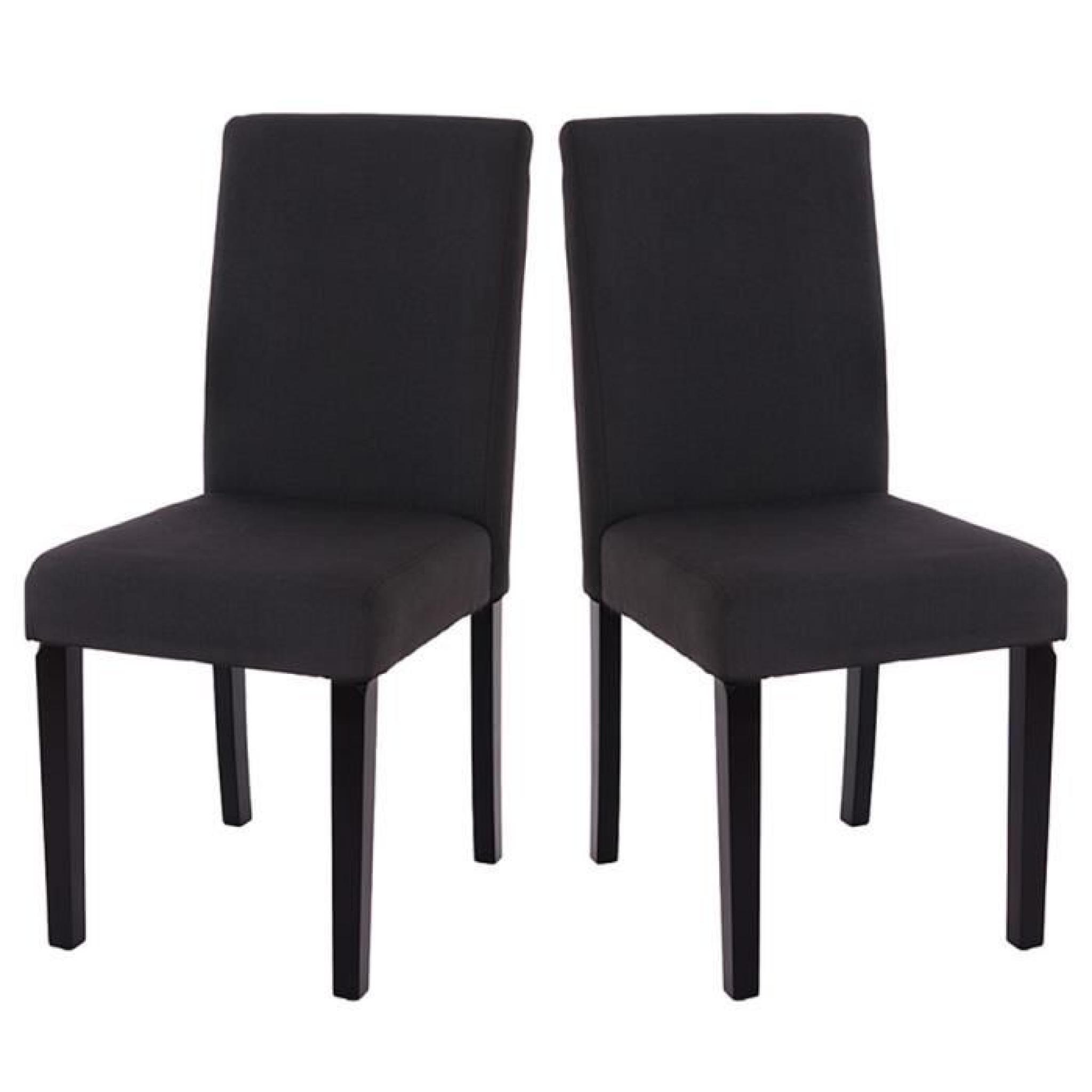 Lot de 2 chaises Littau coloris noir, Dim: H90 x L43 x P56 cm