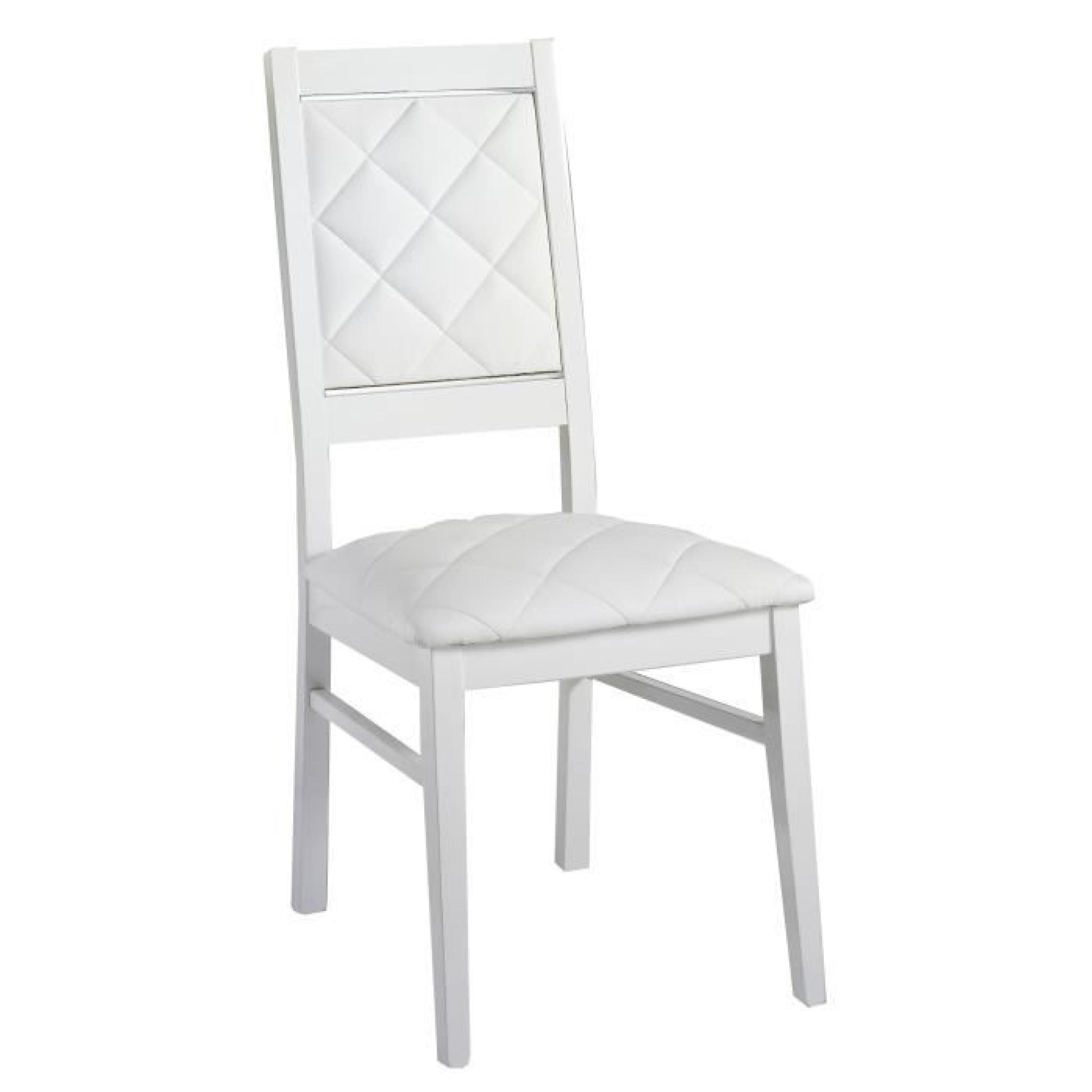 Lot de 2 chaises moderne coloris blanc