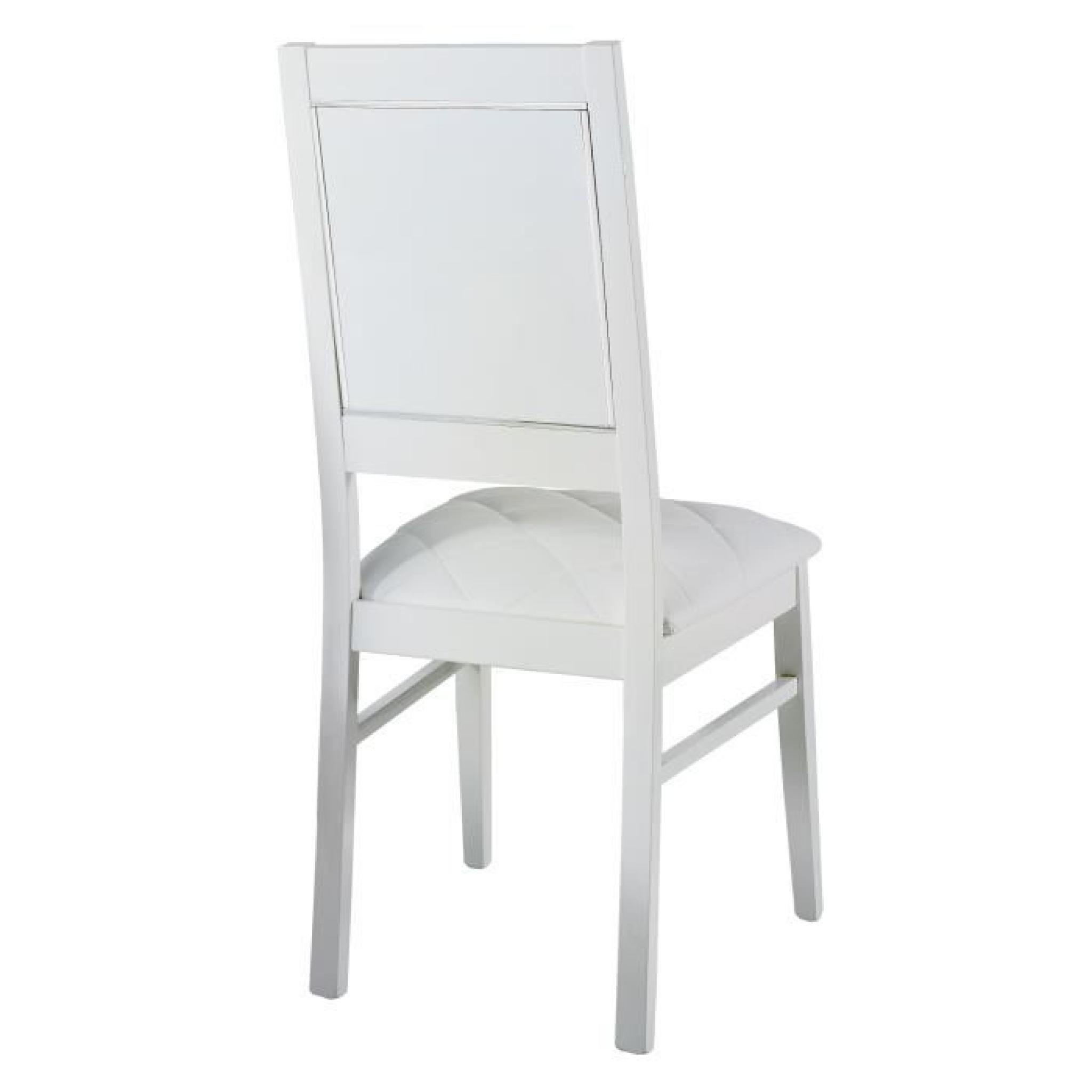 Lot de 2 chaises moderne coloris blanc pas cher