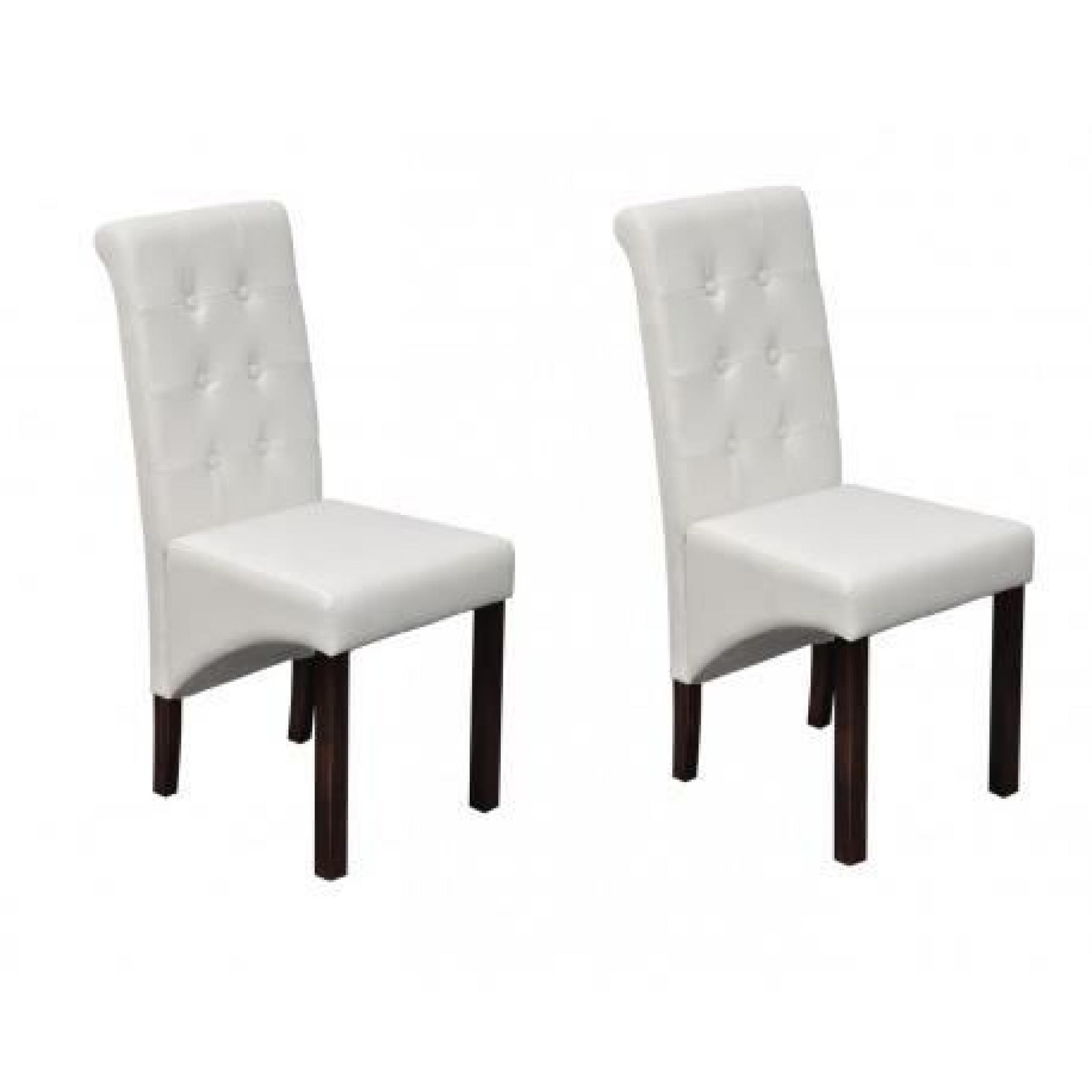 Lot de 2 chaises modernes (blanc) Maja+