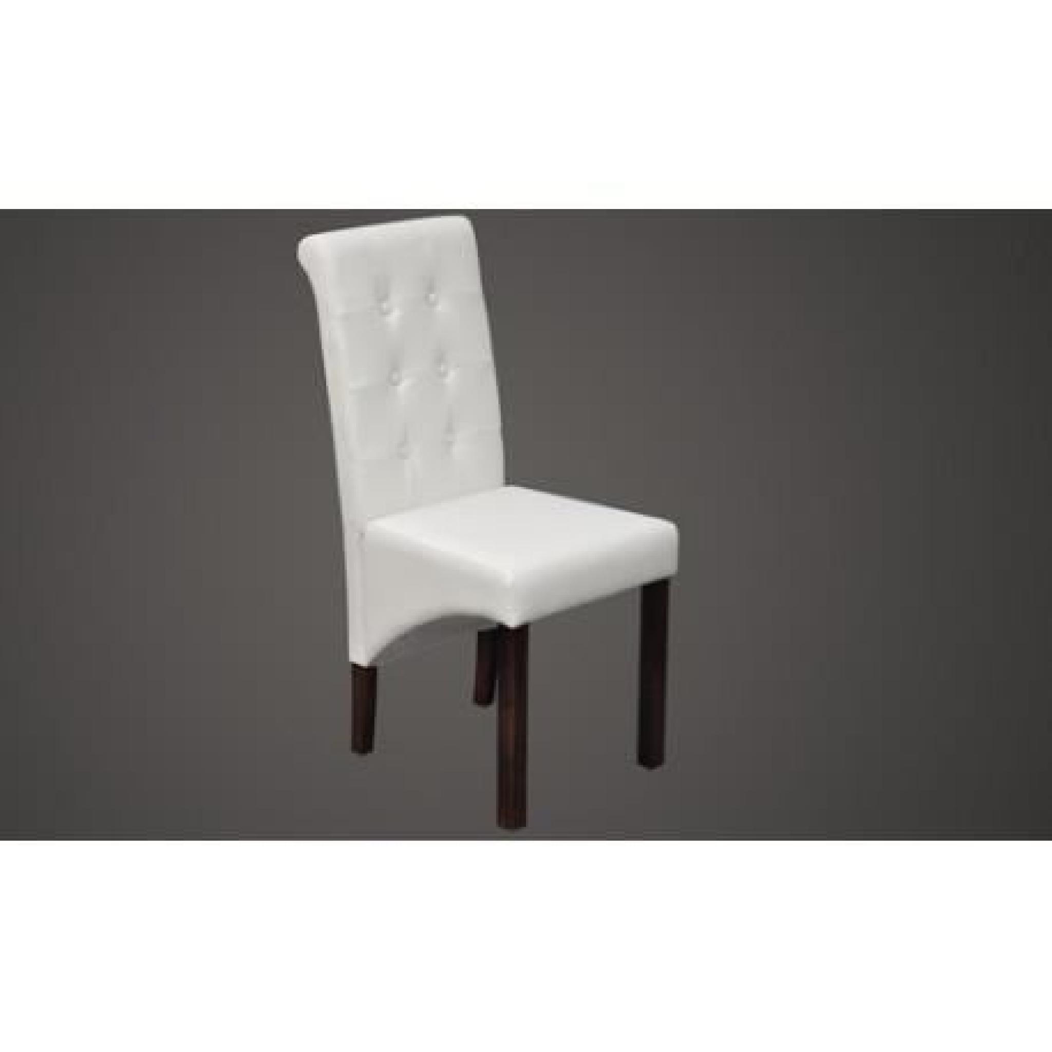 Lot de 2 chaises modernes (blanc) Maja+ pas cher