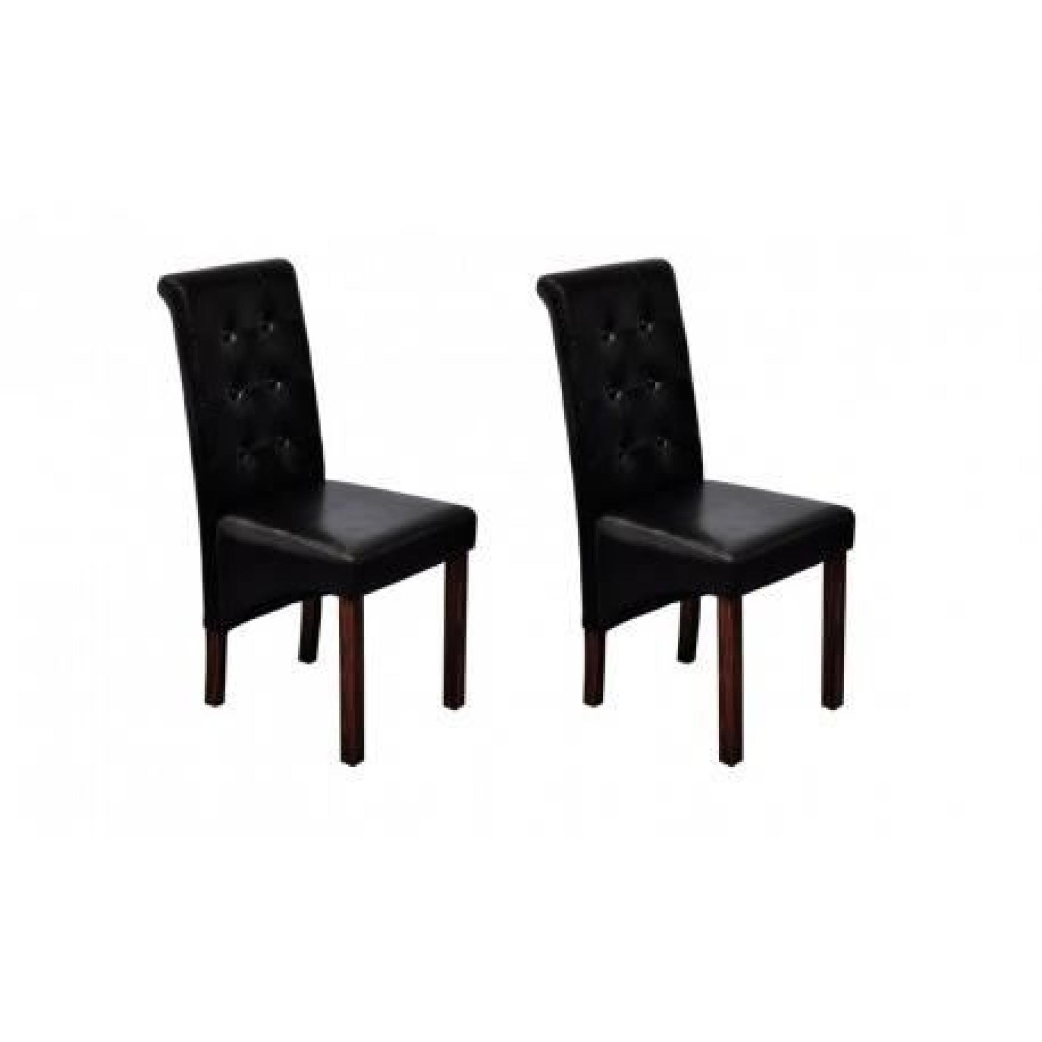 Lot de 2 chaises modernes (noir) Maja+