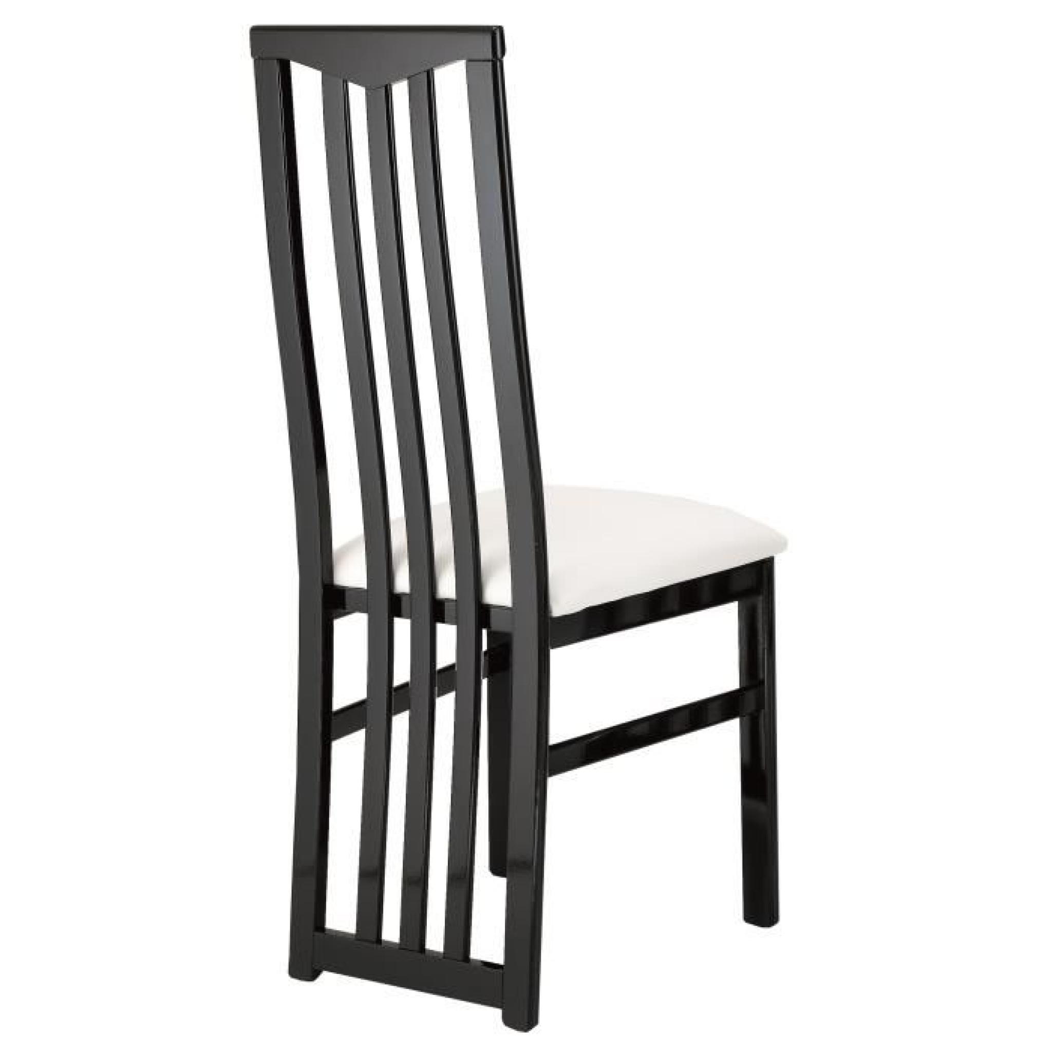 Lot de 2 chaises noires et blanches ultra design pas cher