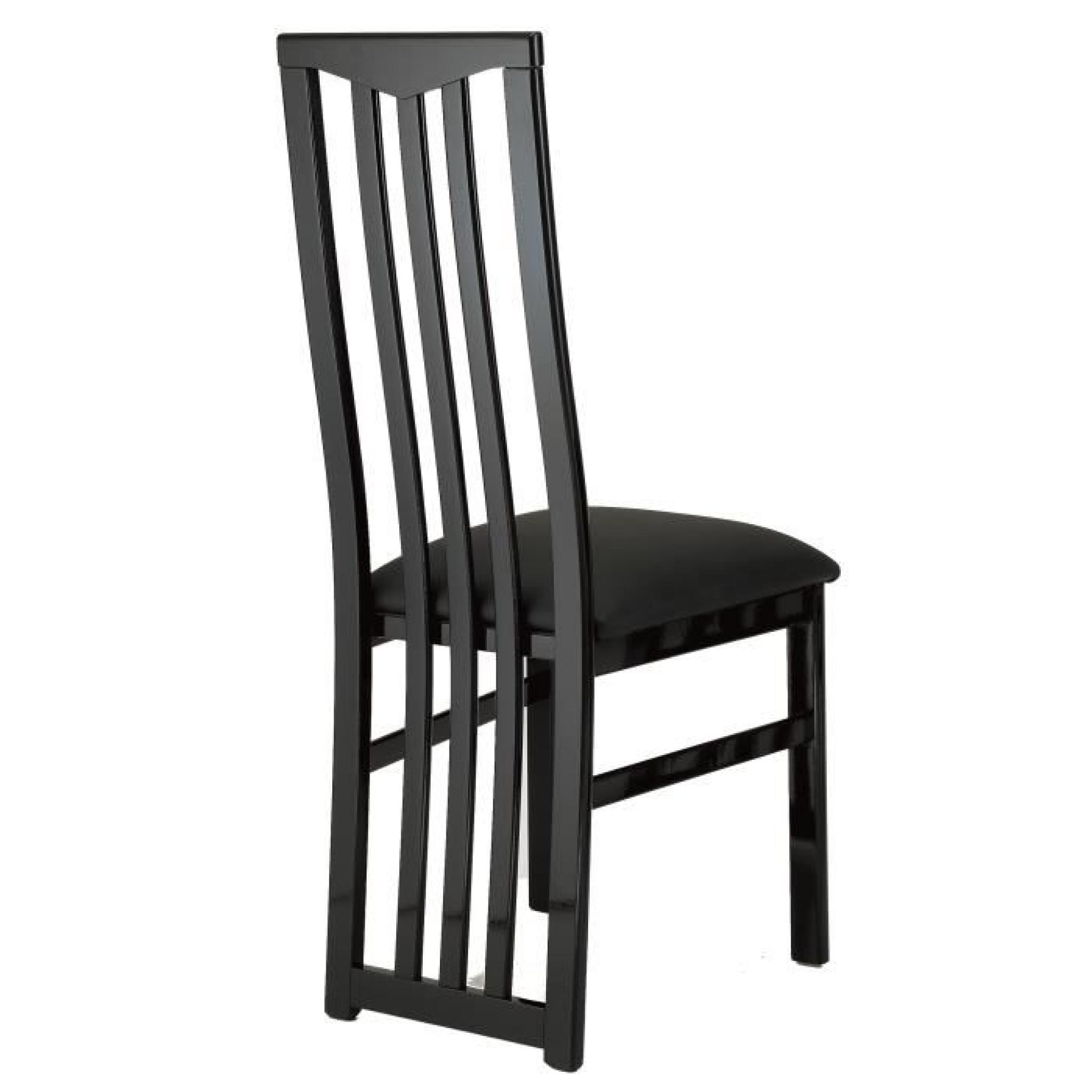 Lot de 2 chaises noires ultra design pas cher