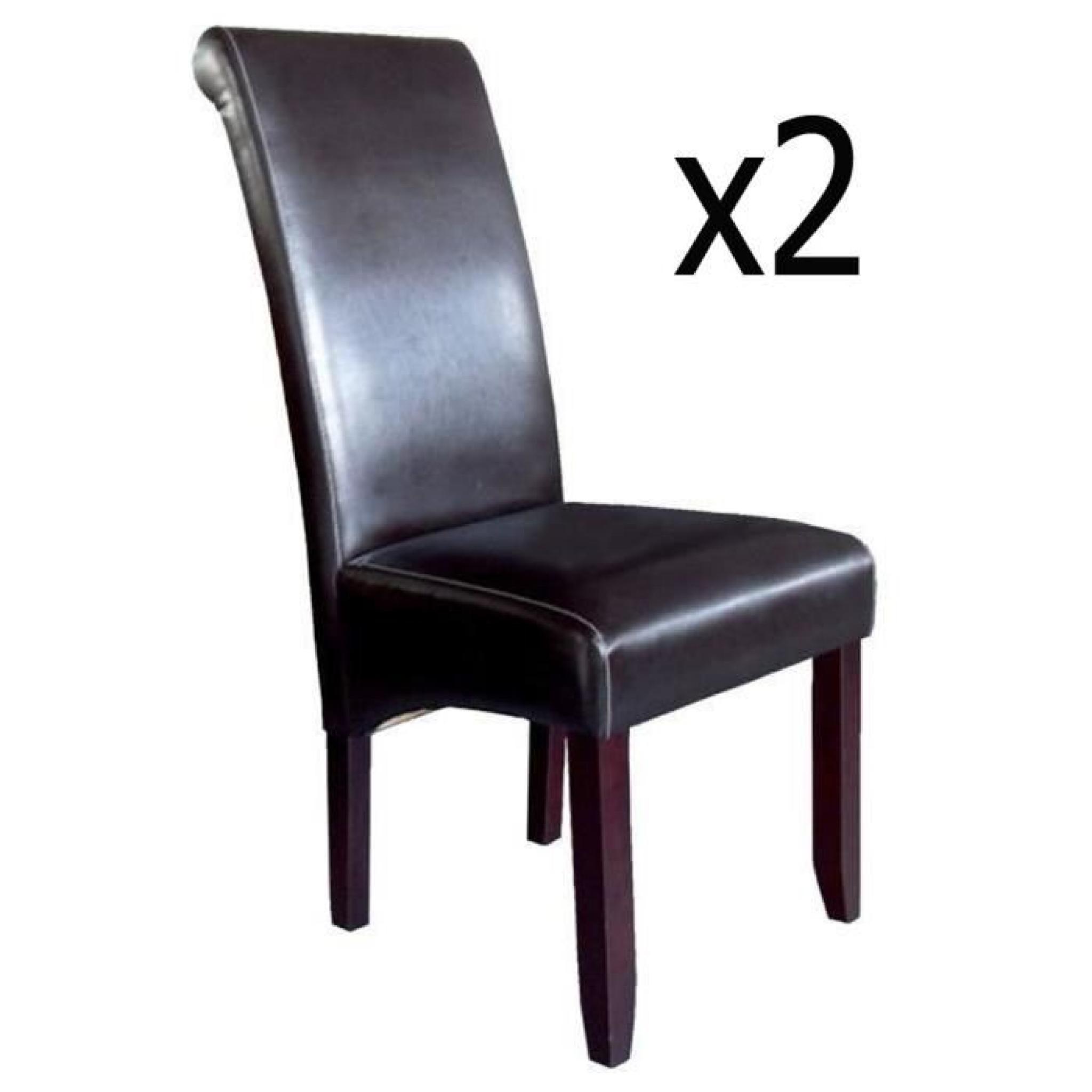 Lot de 2 chaises pour salle à manger dark brown - brown, 49 x 106 x 66 cm