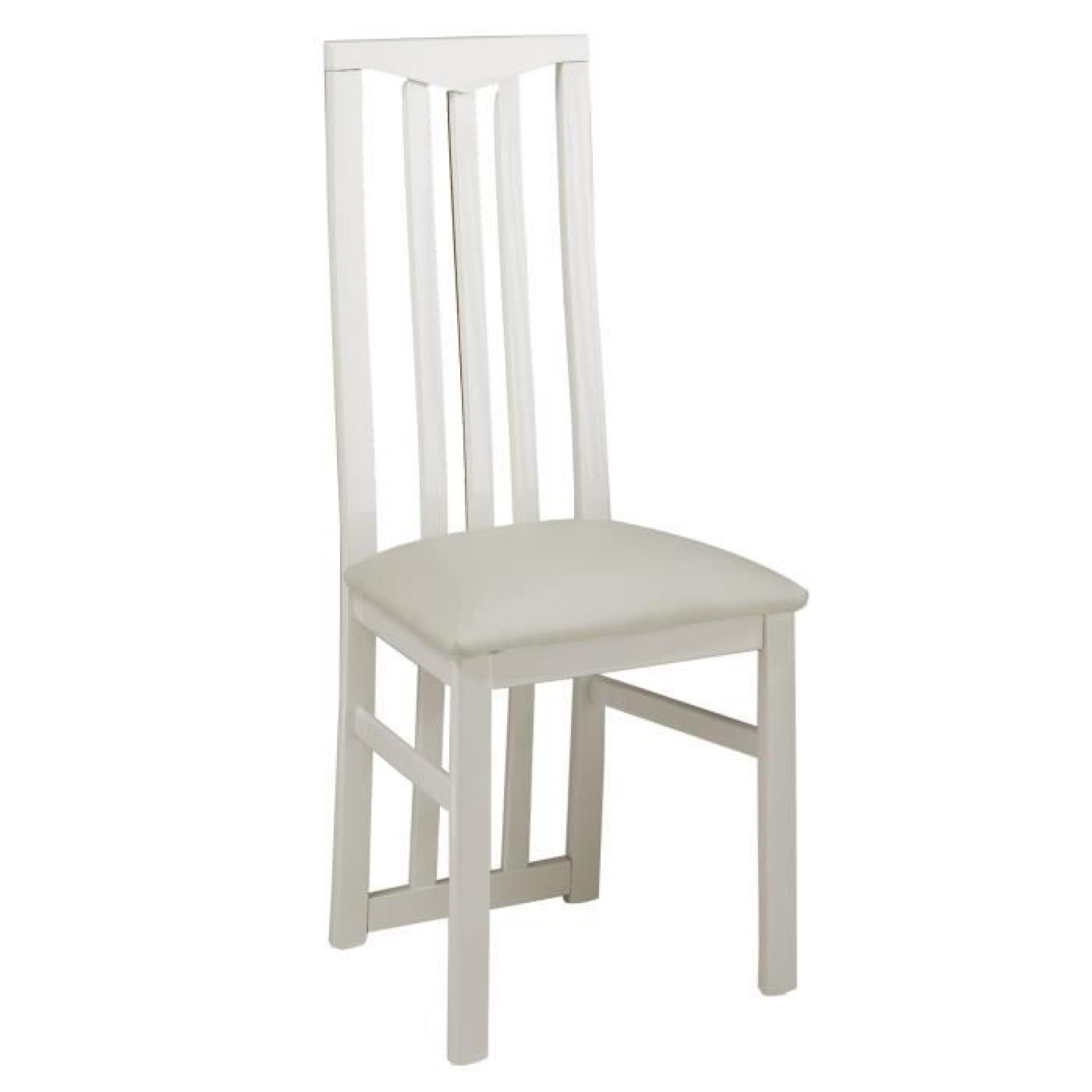 Lot de 2 chaises Sejour CROMO Blanc