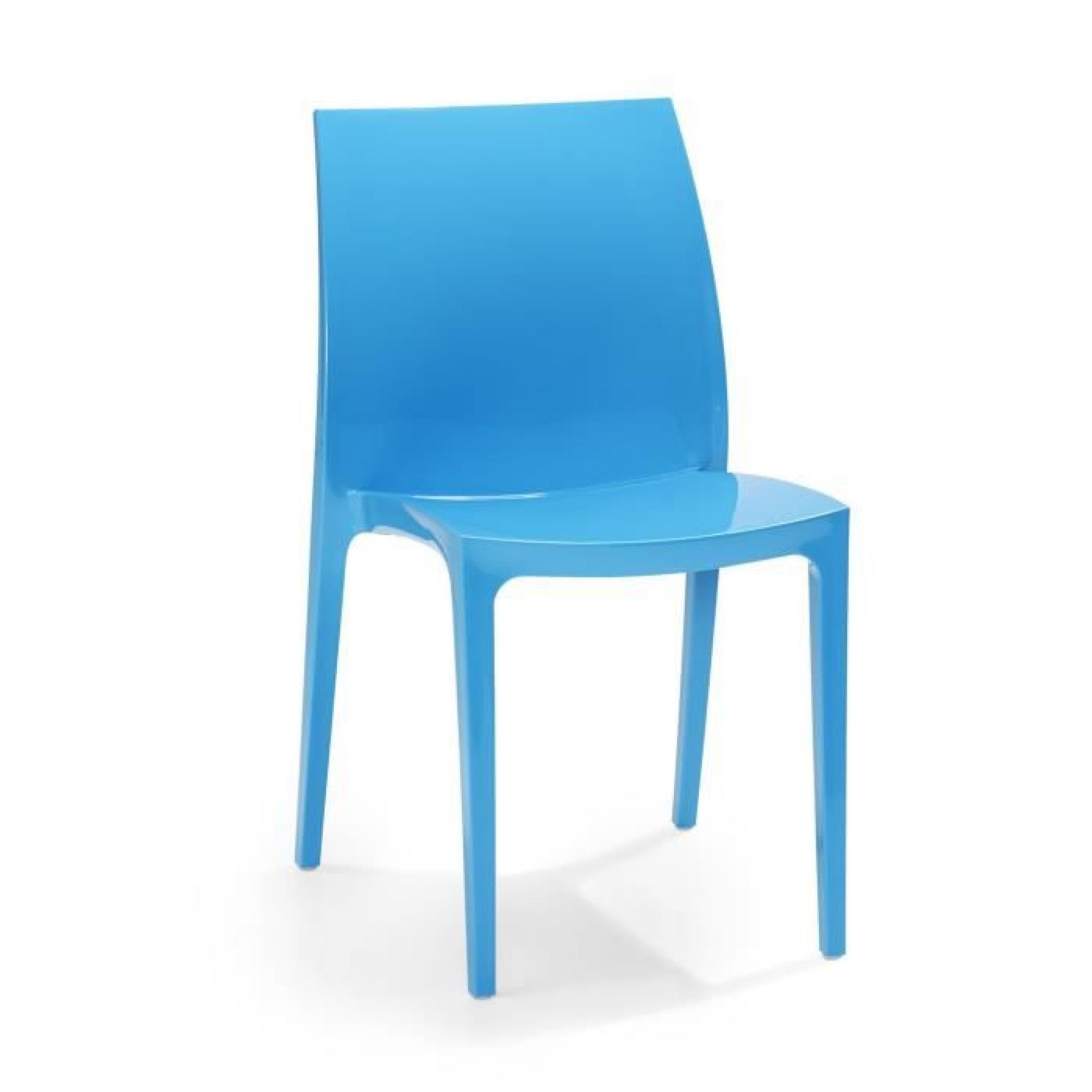 Lot de 2 chaises SENTO bleues en polypropylène