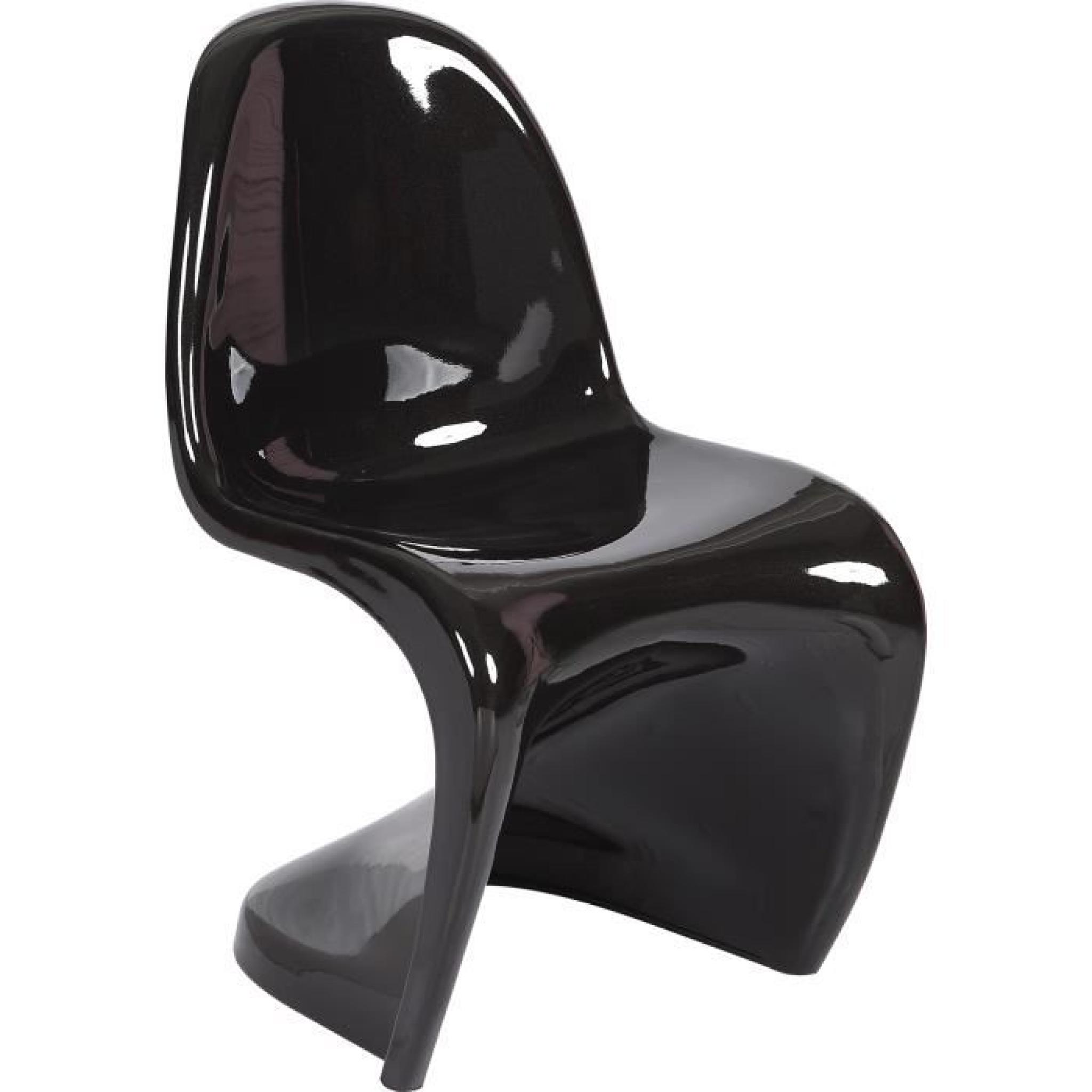 Lot de 2 chaises ultra design en noir laqué