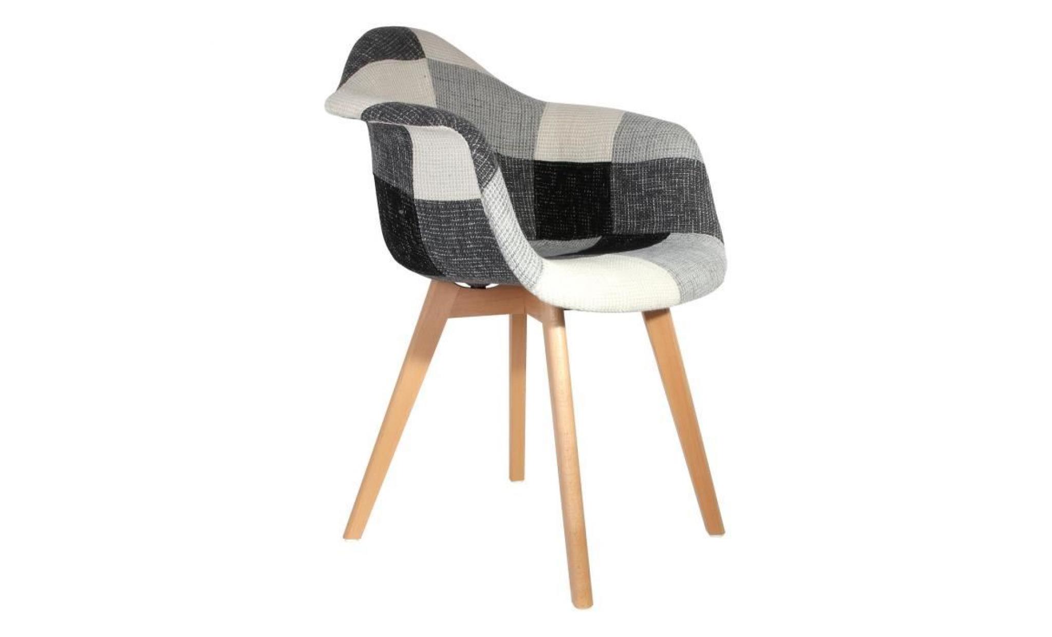 fauteuil au design scandinave   gris et blanc