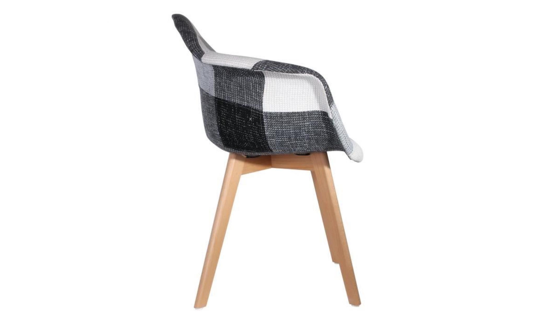 fauteuil au design scandinave   gris et blanc pas cher