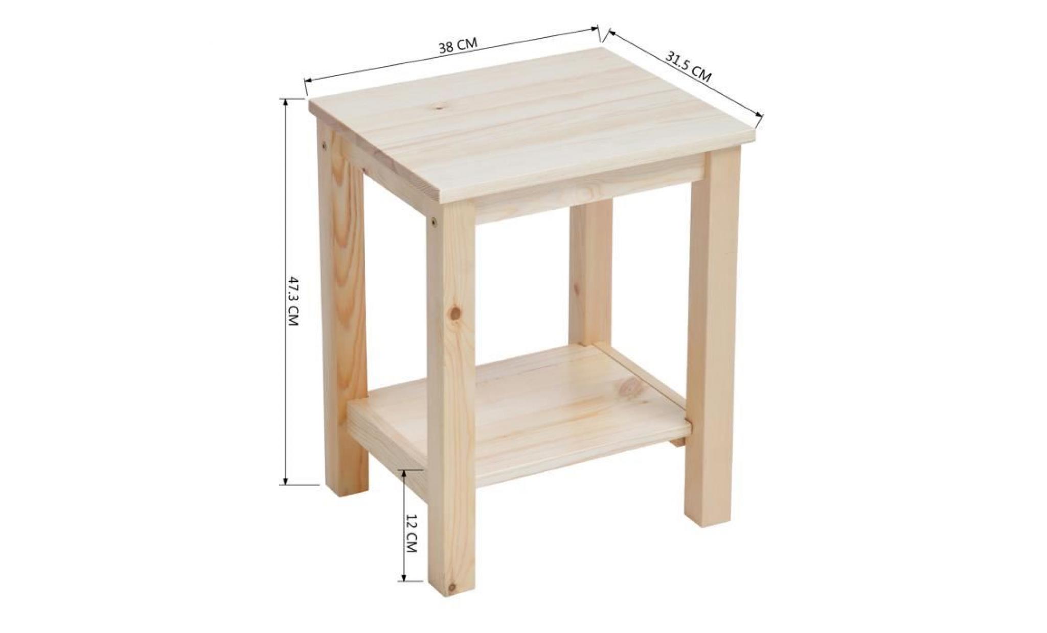 lot de 2 tables de chevet beige   tables de nuit scandinaves  en bois   homy casa   avec rangement   38 x 31.5 x 47.3 cm pas cher