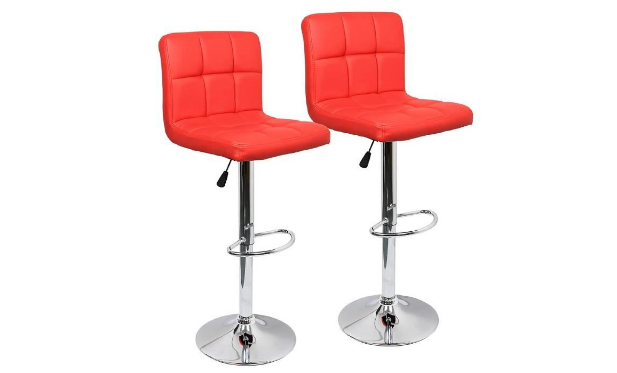 chaise de bar lot de 2    tabourets de bar  pu   hauteur réglable   contemporain   gris   intimate wm heart