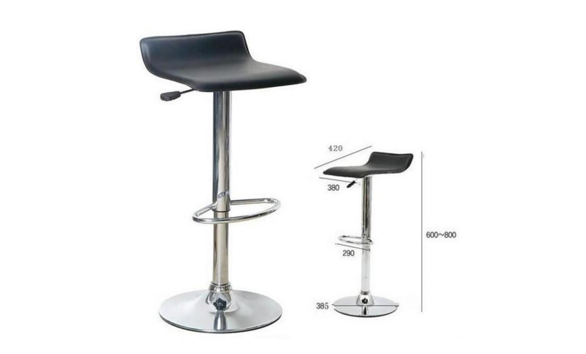 lot de 2 tabourets de bar （noir）pivotant et réglable en hauteur 62 cm   82 cm , chaise de bar , haute qualité + bon emballage pas cher