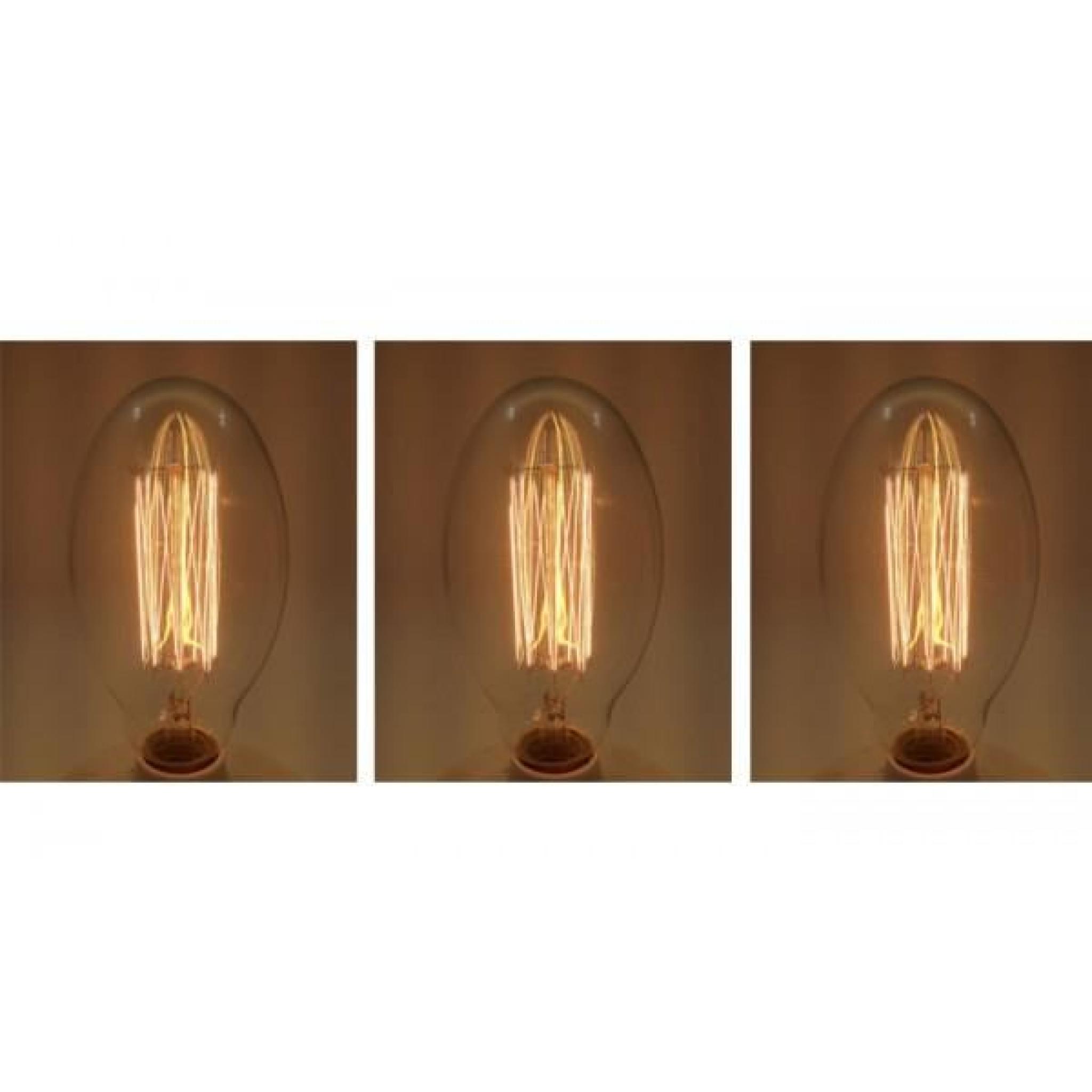 Lot de 3 Lampes vintage bulb Edison E27 BT75
