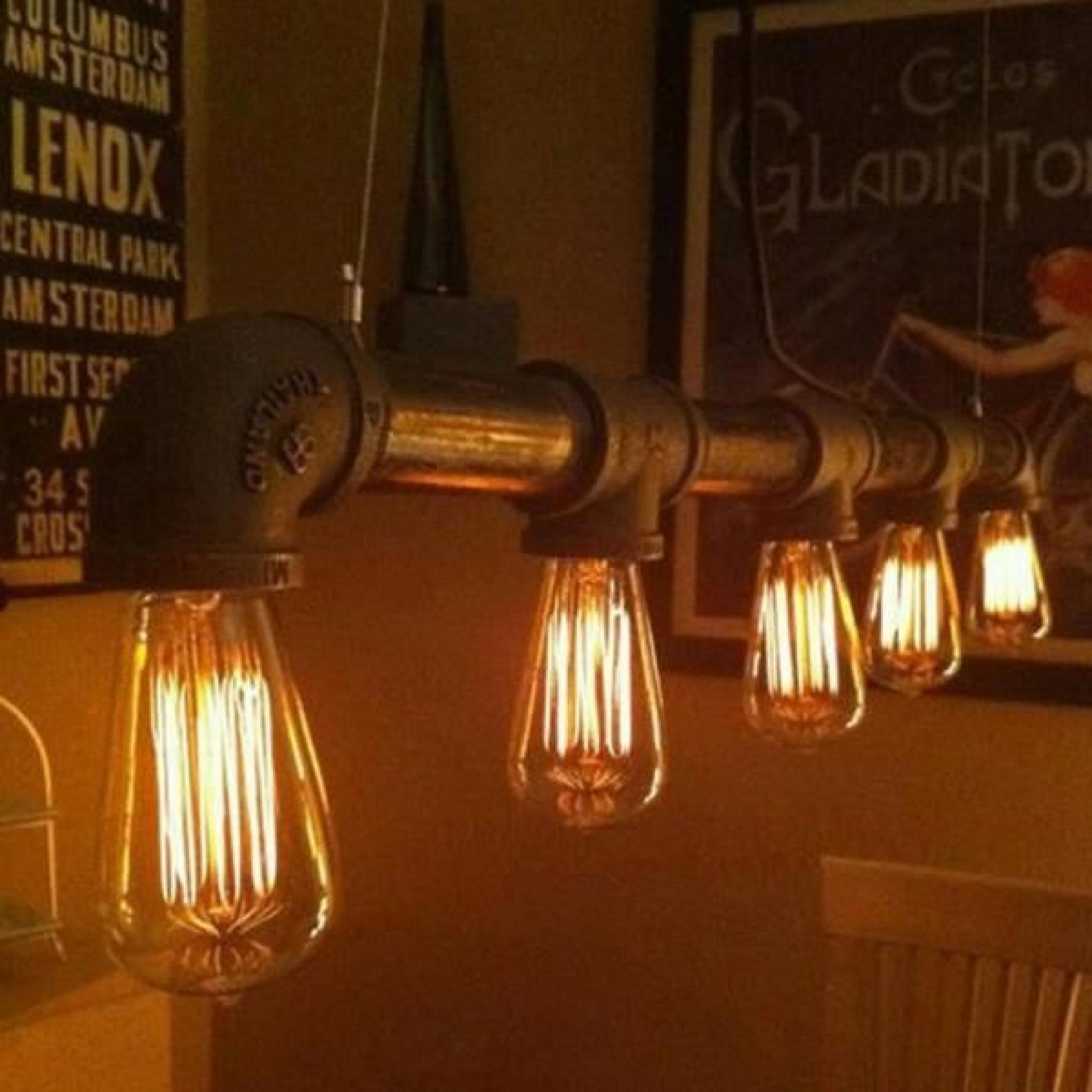 Lot de 3x Lampes vintage bulb Edison E27 ST64 pas cher