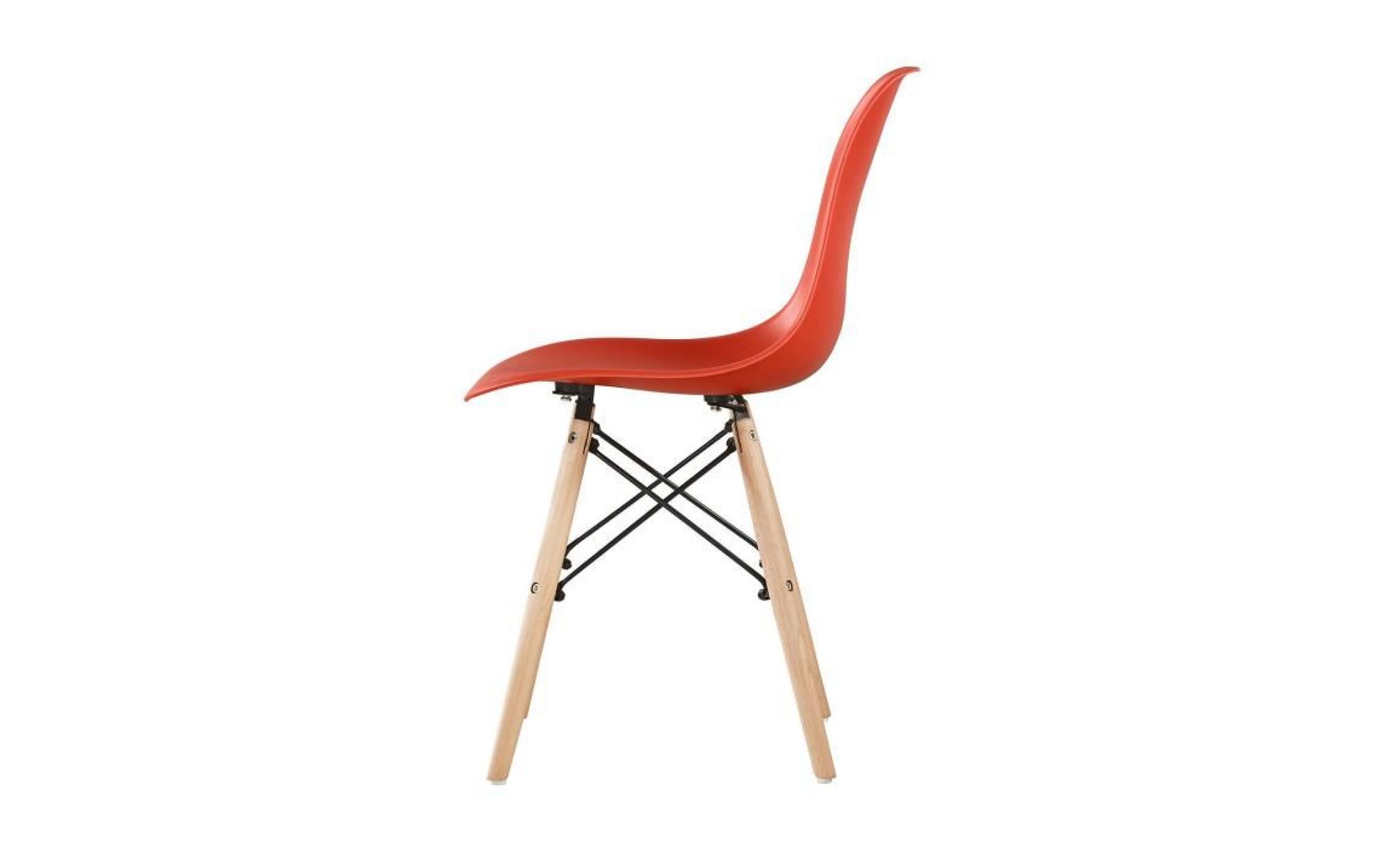 lot de 4 chaises au design moderne de style scandinave, lia par mcc (blanc) pas cher
