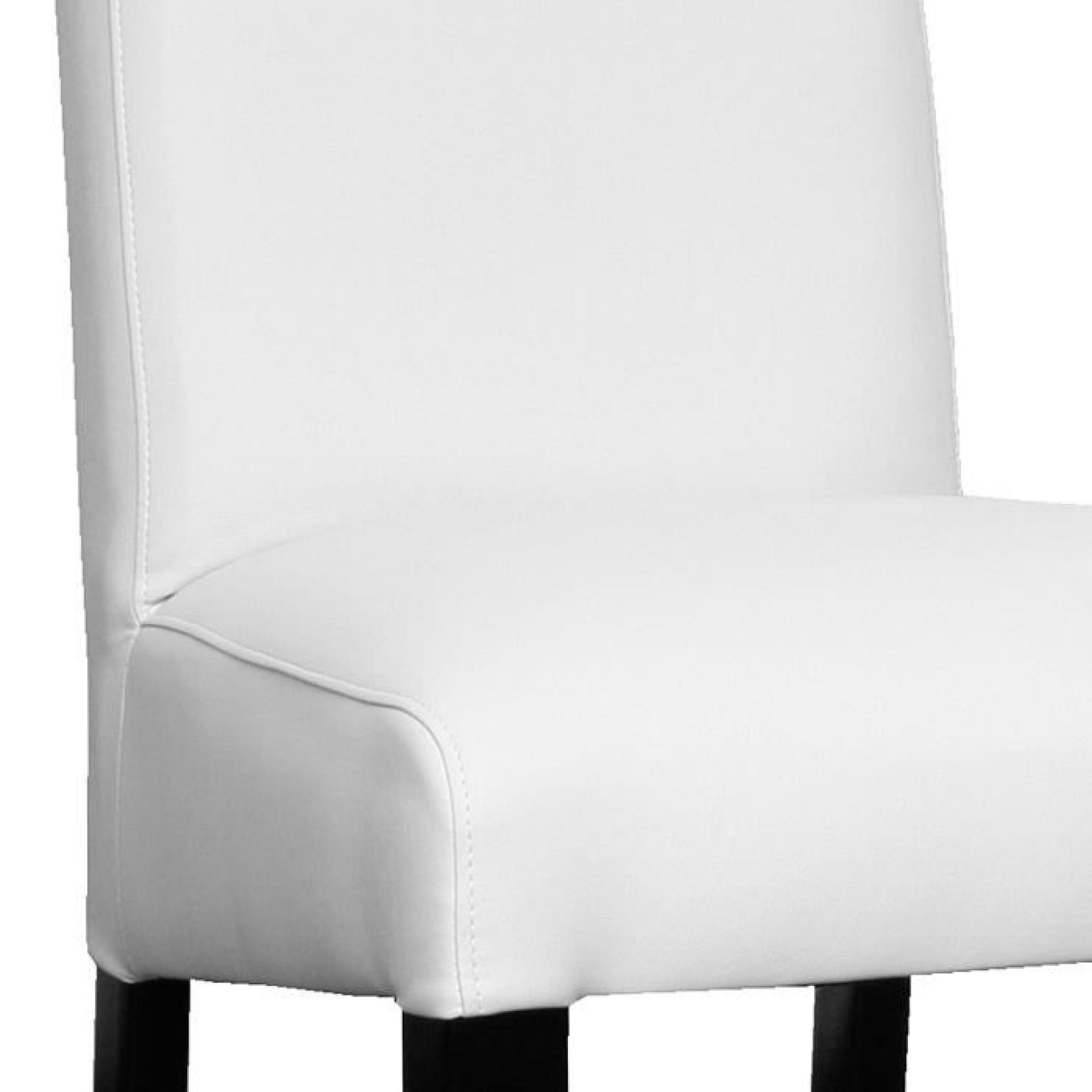 Lot de 4 chaises blanche MUKA pas cher