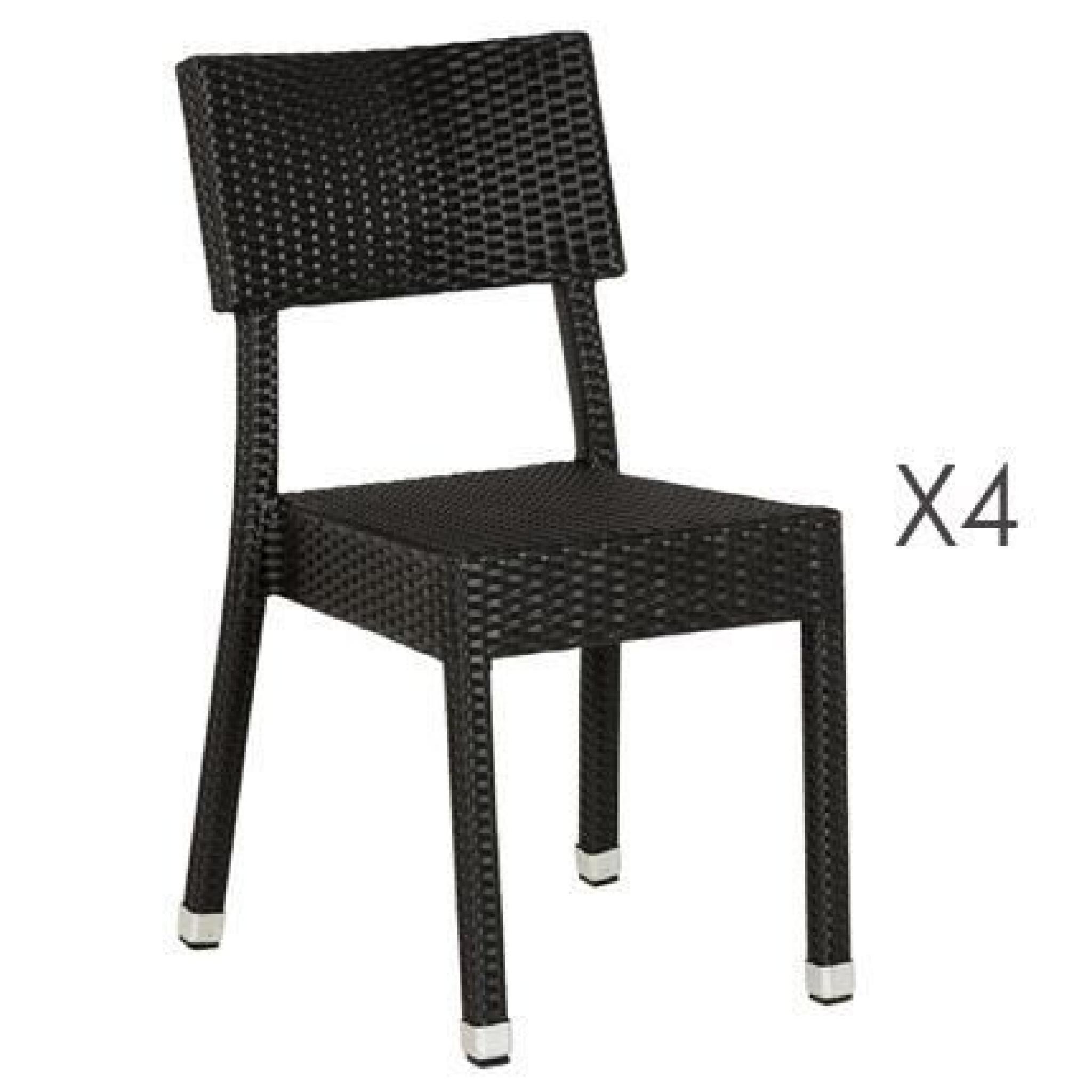 Lot de 4 chaises design 48x56x84cm OSIR - noir