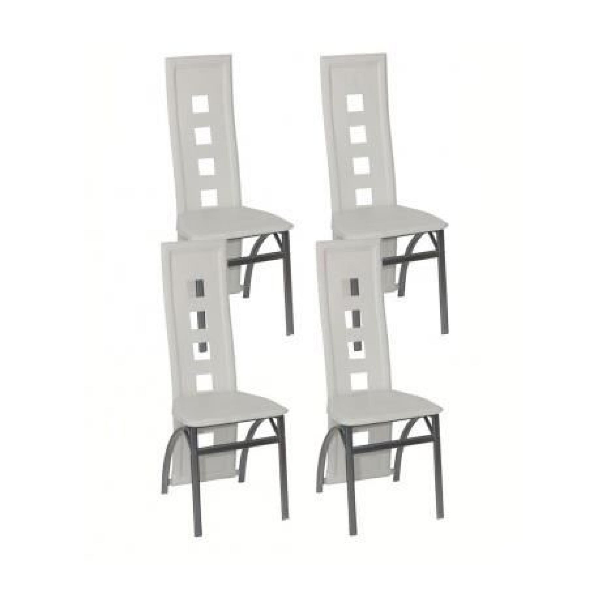 Lot de 4 chaises design Altos (Blanc) Maja+